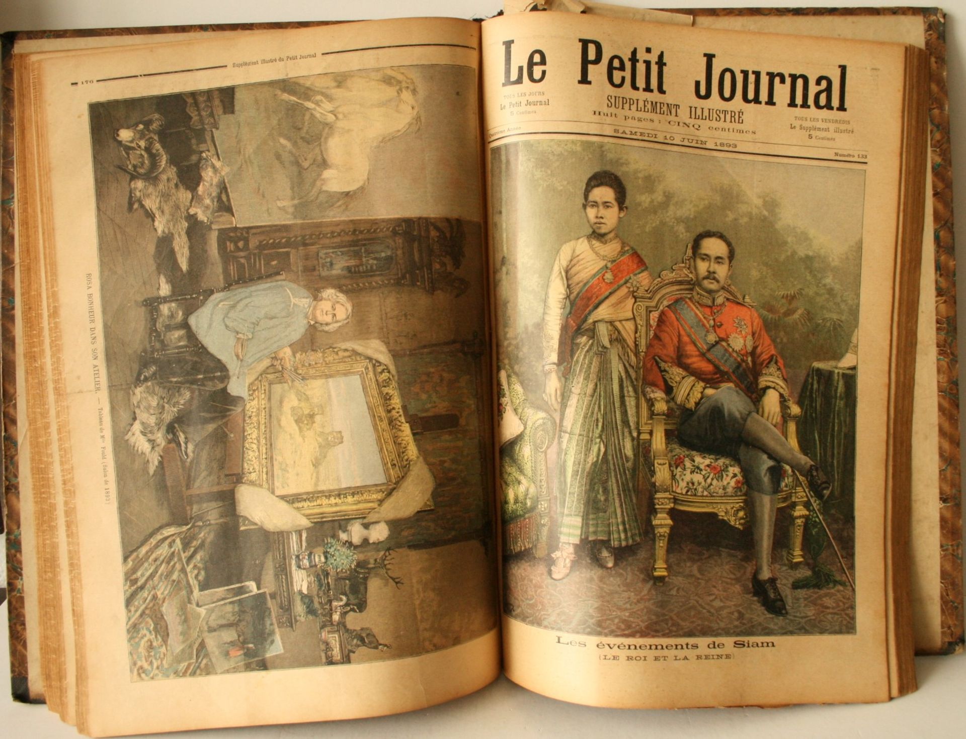 Ensemble de 4 volumes de journaux français de la fin du XIXe siècle : Petit [...] - Bild 3 aus 4