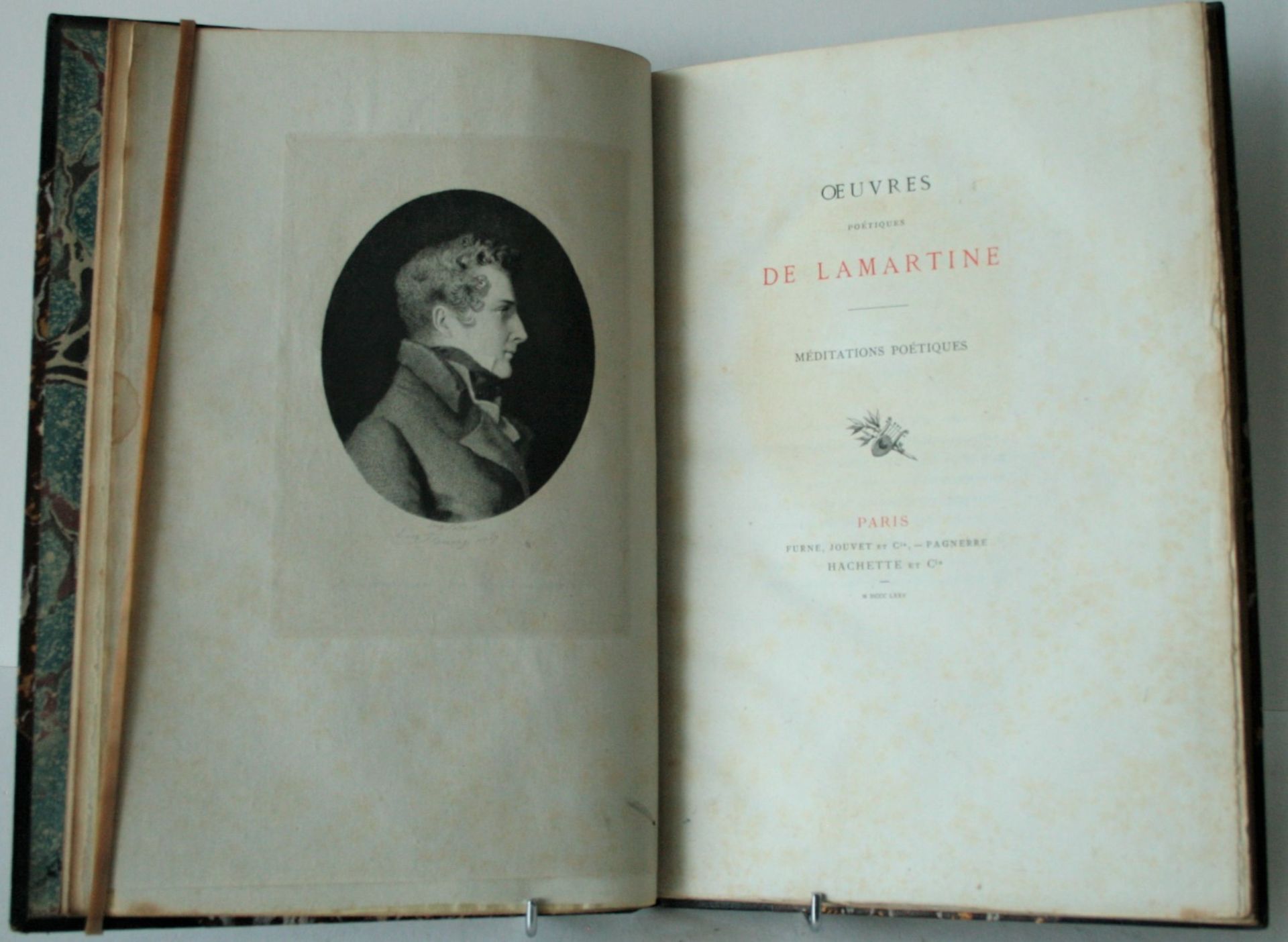 Œuvres de LAMARTINE, à Paris chez Furne, Jouvet et Cie, Hachette et Cie, 5 volumes [...] - Bild 2 aus 2