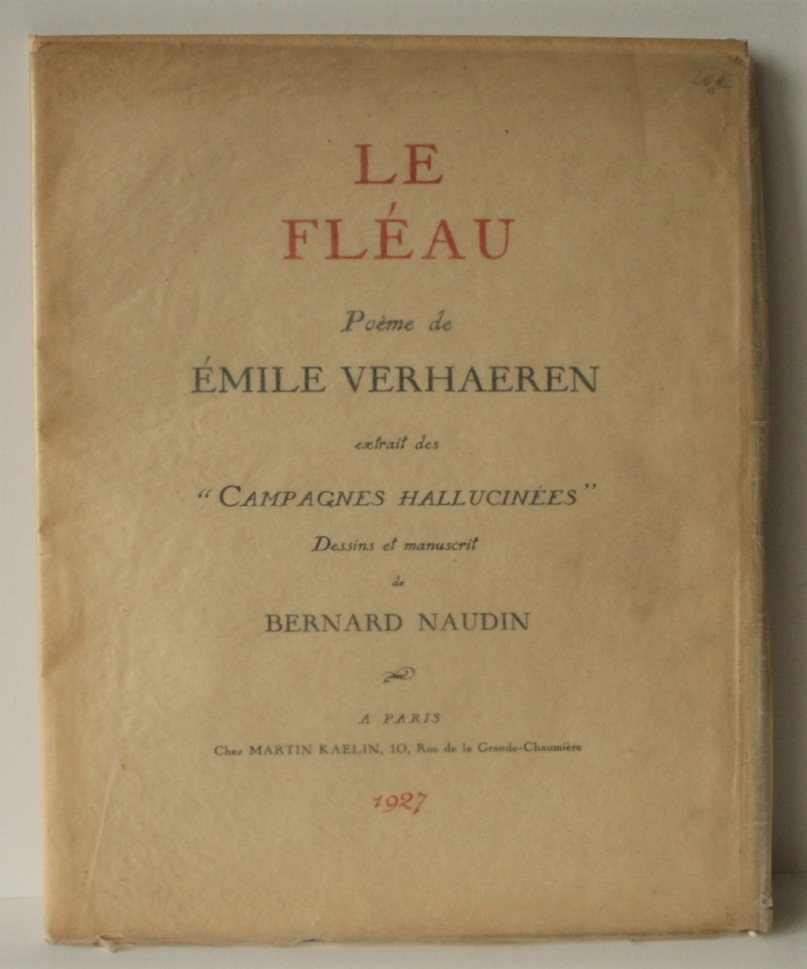 [NAUDIN]. VERHAEREN (Emile) - Le Fléau. Poème extrait des Campagnes hallucinées. [...]