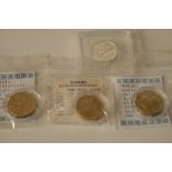 Ensemble de 4 pièces sous capsule en provenance du VATICAN : 1. 50 Euro Cents Citta [...]