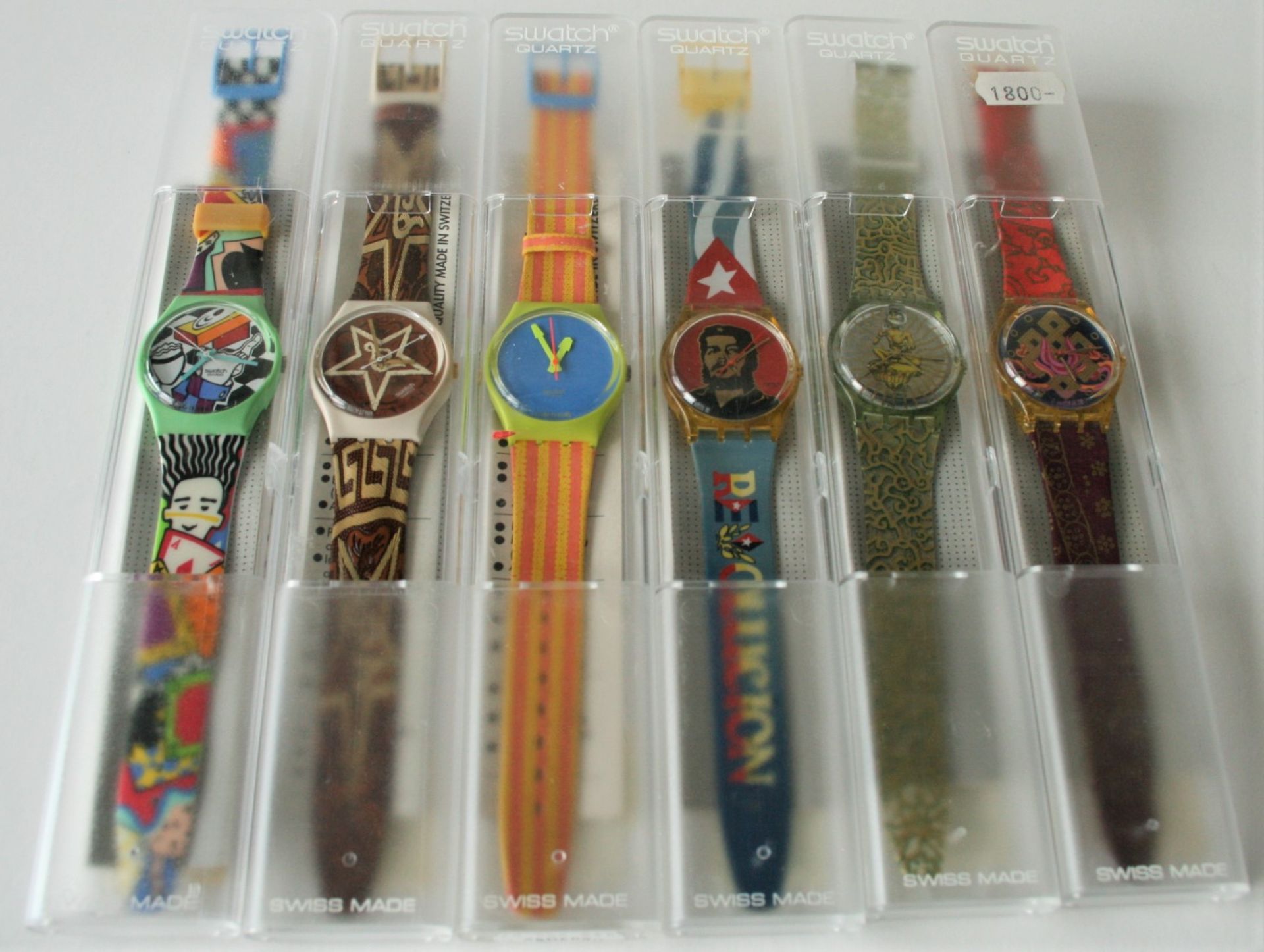 Ensemble de 6 montres SWATCH vintage (années 90), état neuf dans l'emboîtage [...]