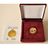 Pièce en or 24 cts ALBERT II, 2004, boîte et certificat, qualité numismatique - [...]