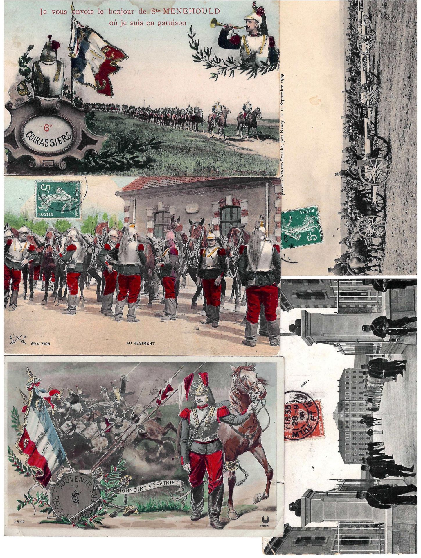 Ensemble de 15 cartes postales anciennes des années 1910 et 1911 d'un soldat faisant [...] - Bild 2 aus 2