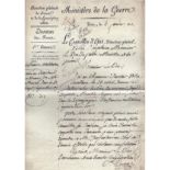 Document pré-imprimé du 4 février 1811 signé du Ministère de la Guerre, du [...]