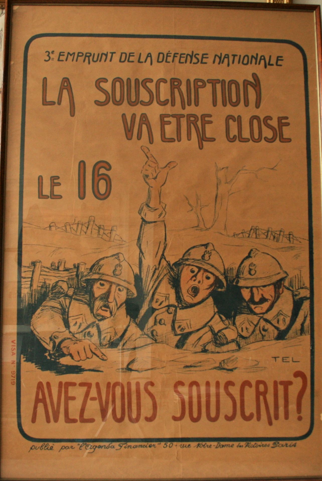 Grande Affiche de la 1ère Guerre Mondiale "3e Emprunt de la Défense Nationale" par [...]