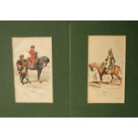 Ensemble de 2 gravures colorisées de Dragons : 1799 Armée d'Egypte et 1762 [...]