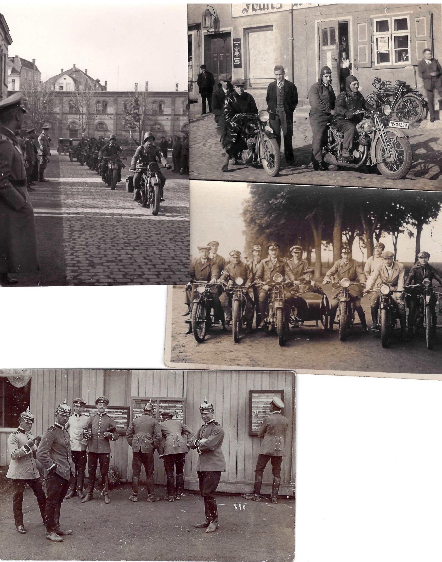 Ensemble de 4 cartes photographiques : Troupes Prussiennes à Elsenborn (Belgique) en [...]