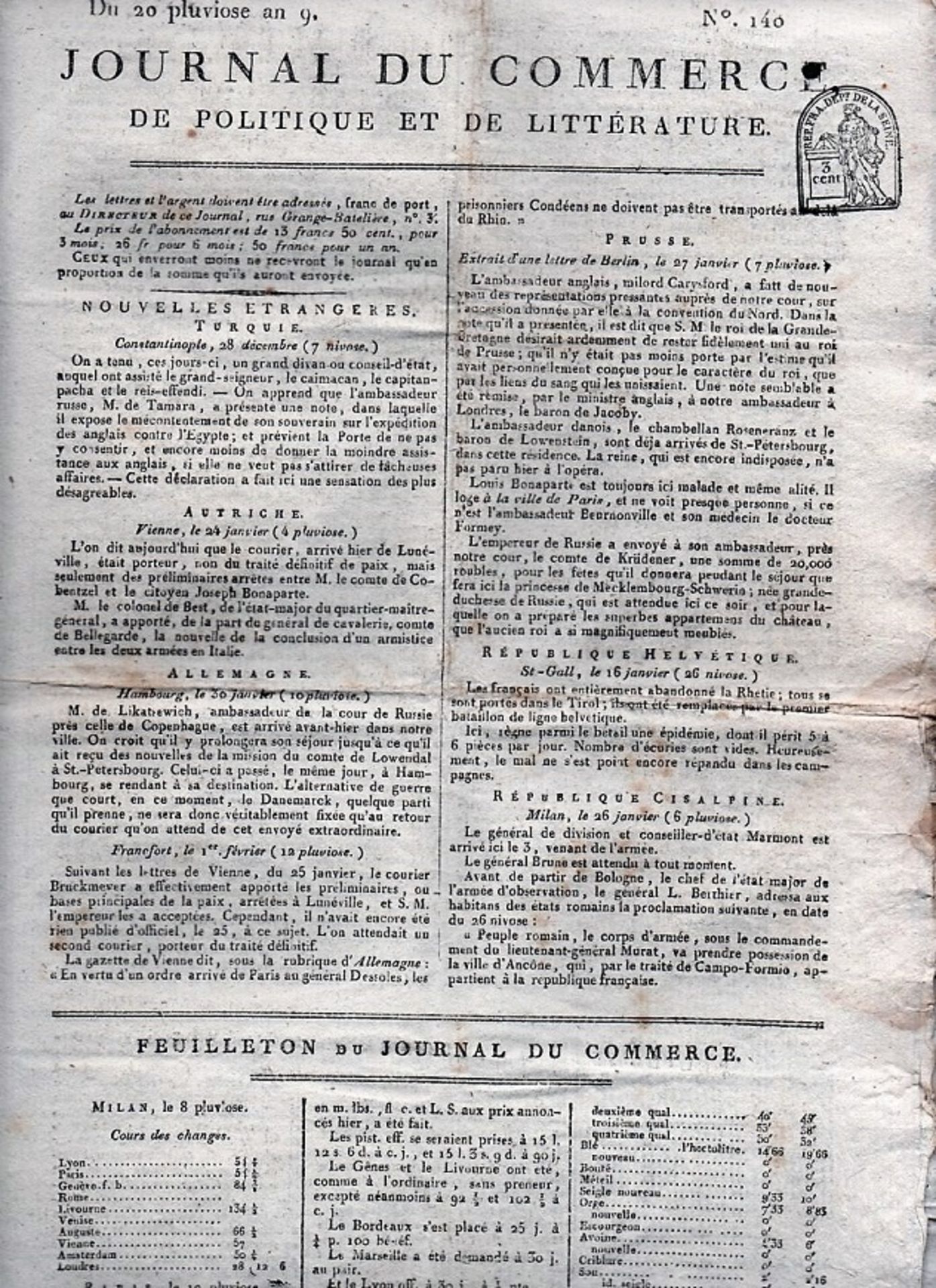 Ensemble de 25 numéros du journal de la Révolution Françaises "Le Propagateur" [...] - Bild 4 aus 4