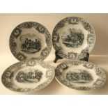 Ensemble de 11 assiettes plates (24 cm) BOCH Belgique Keramis des années 1930 au [...]