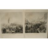 Ensemble de 2 gravures d'Horace VERNET du Siège de Constantine, Galerie Historique [...]