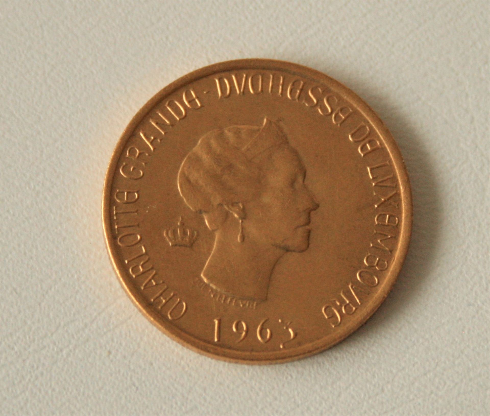 Pièce commémorative en Or 900 20 francs Millénaire de la Ville de Luxembourg, 1963 [...]