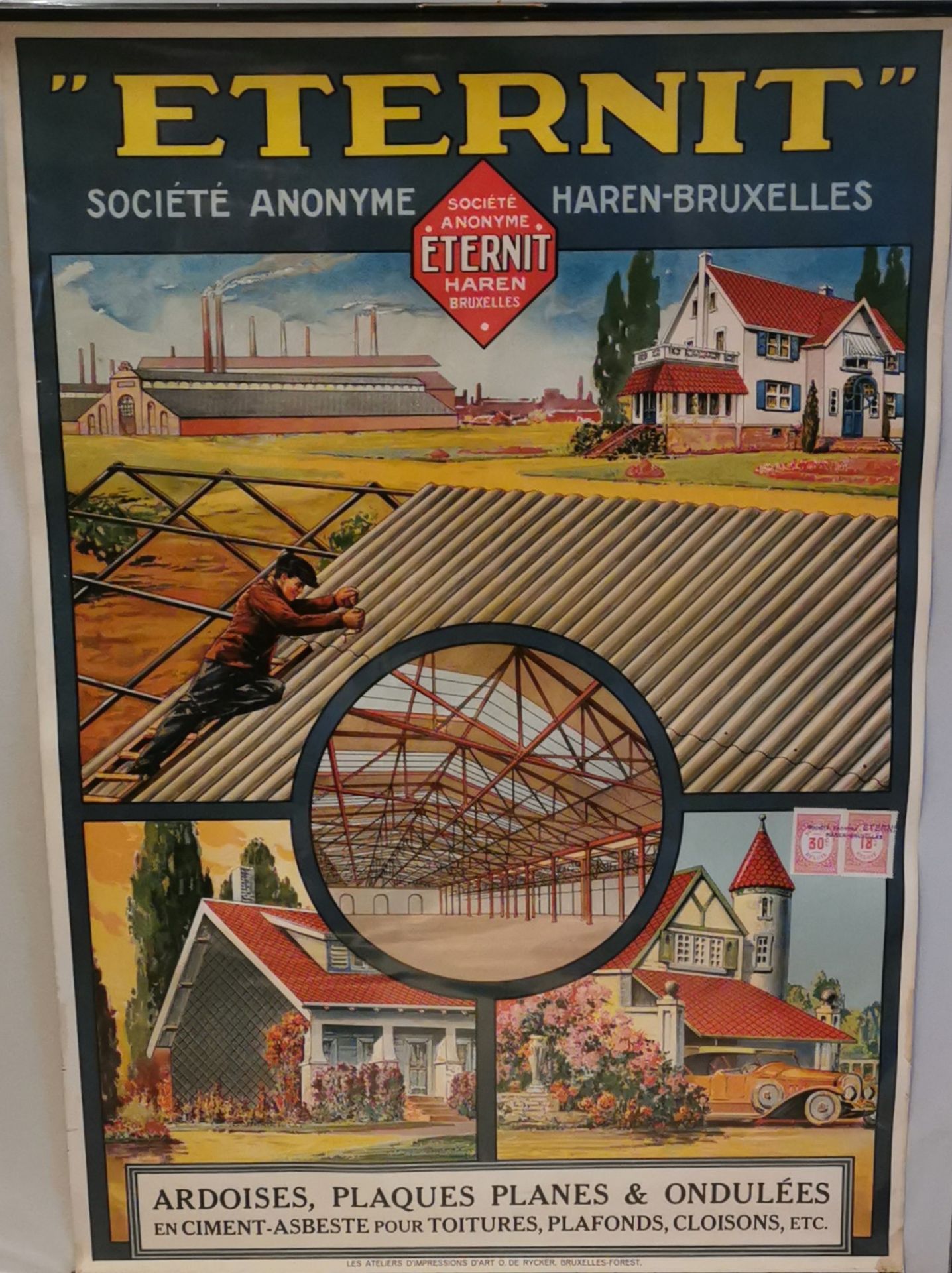 Publicité en français ETERNIT, Société anonyme Bruxelles, années 30, [...]