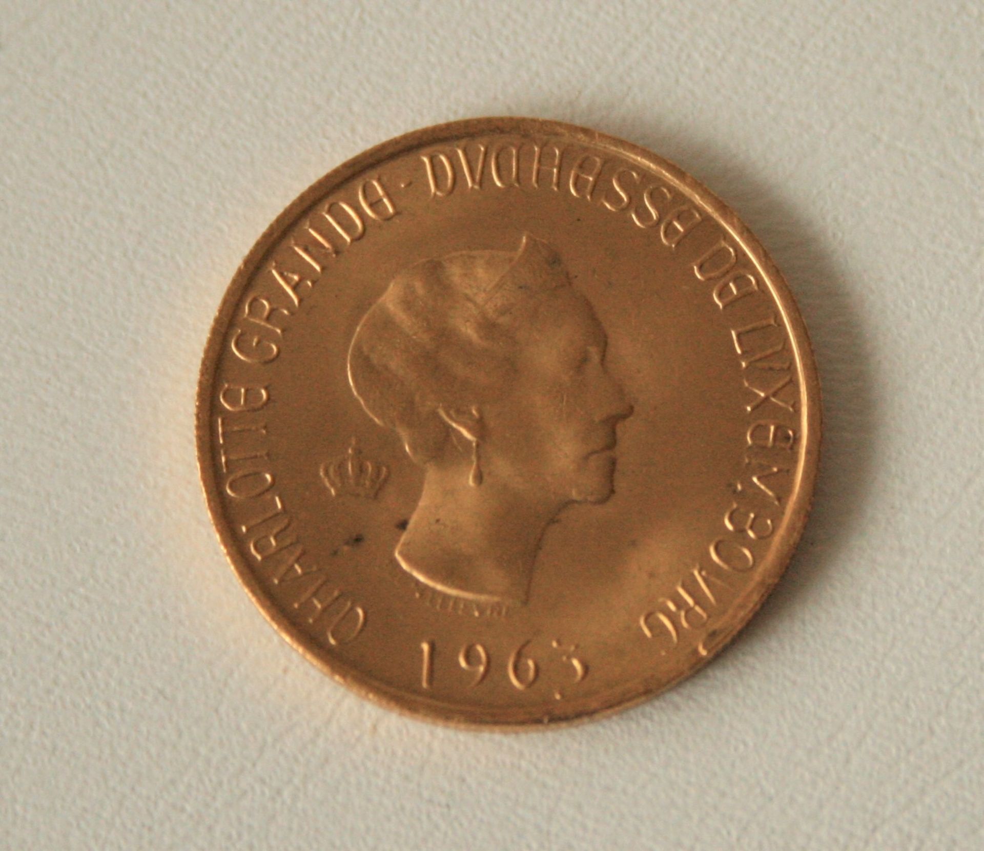 Pièce commémorative en Or 900 20 francs Millénaire de la Ville de Luxembourg, 1963 [...]