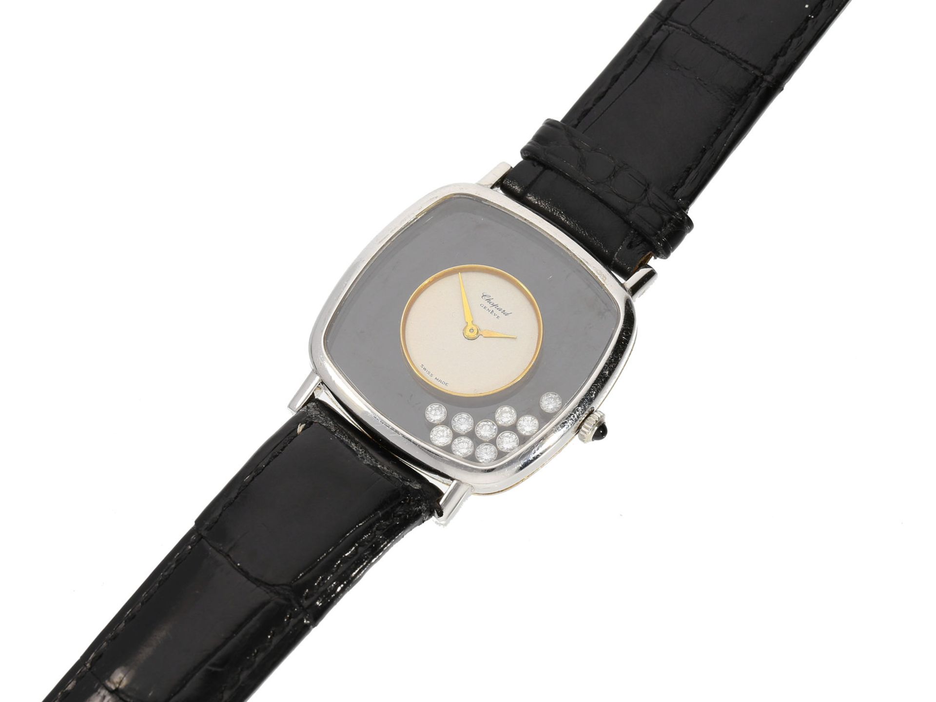 Armbanduhr: luxuriöse und sehr seltene Chopard Damenuhr Ref. 5089 "Happy Diamonds", Sonderedition