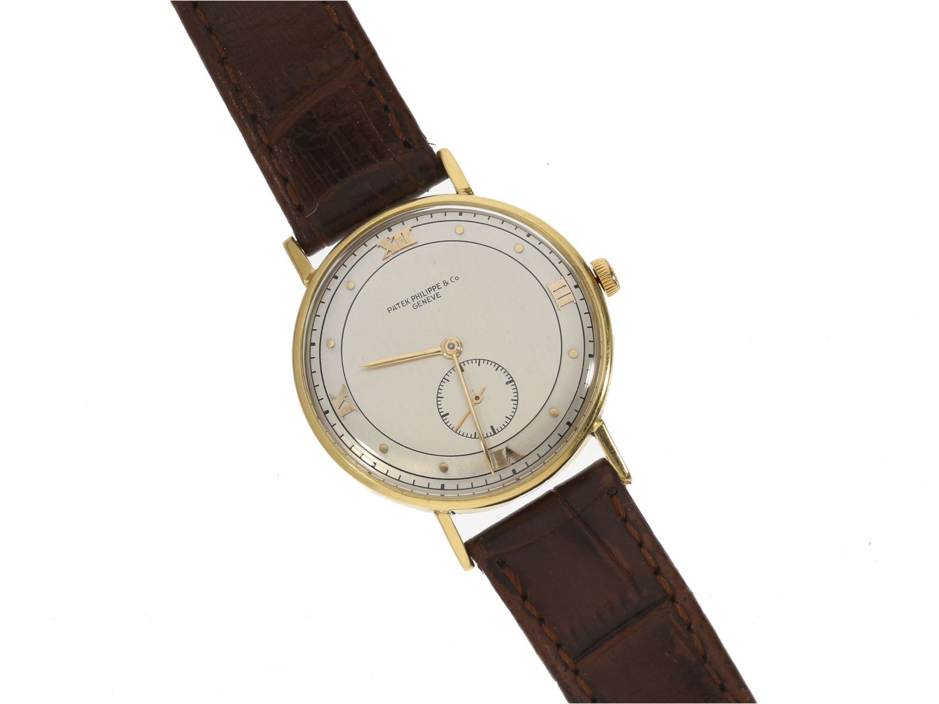 Armbanduhr: äußerst seltene Patek Philippe Herrenuhr, vermutlich Referenz 1527 aus dem Jahr