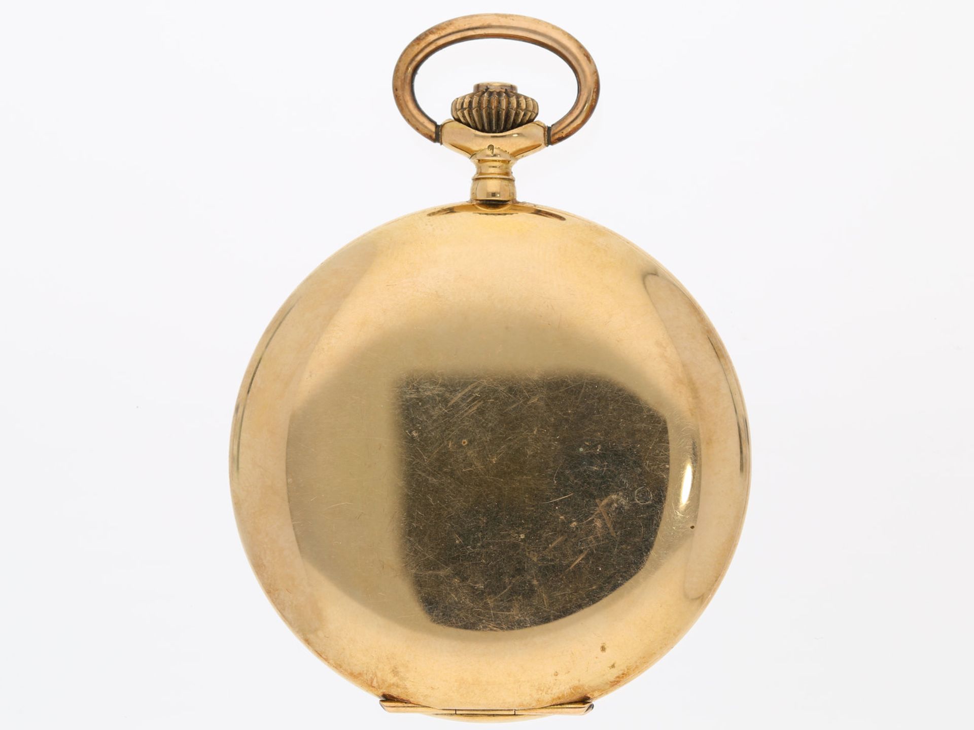 Taschenuhr: hochwertige Goldsavonnette mit 3 Golddeckeln, zugeschrieben Georges Favre-Jacot & - Bild 3 aus 3