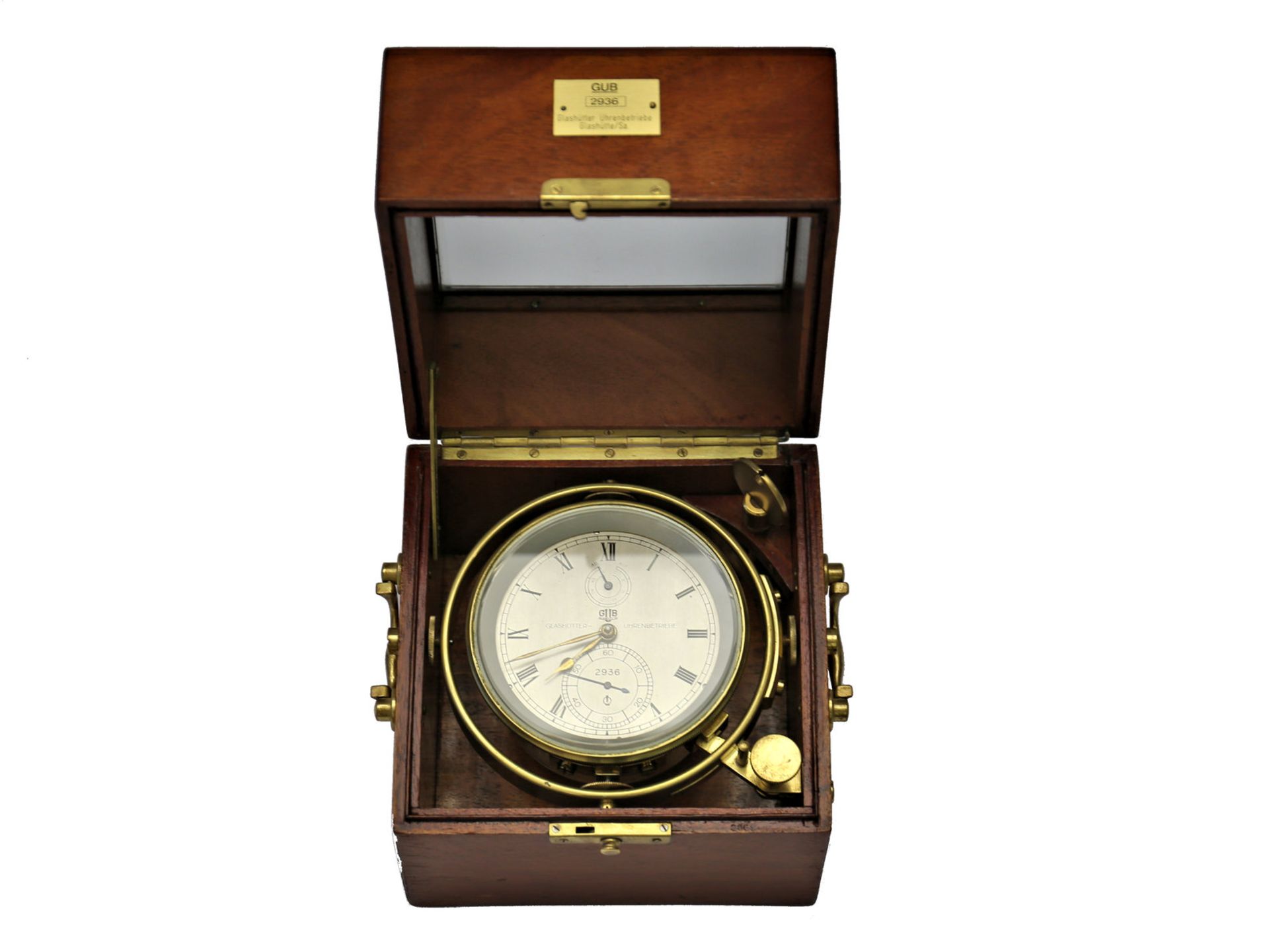 Marinechronometer: eines der frühesten Chronometer der Glashütter Uhrenbetriebe (GUB) - Image 2 of 4