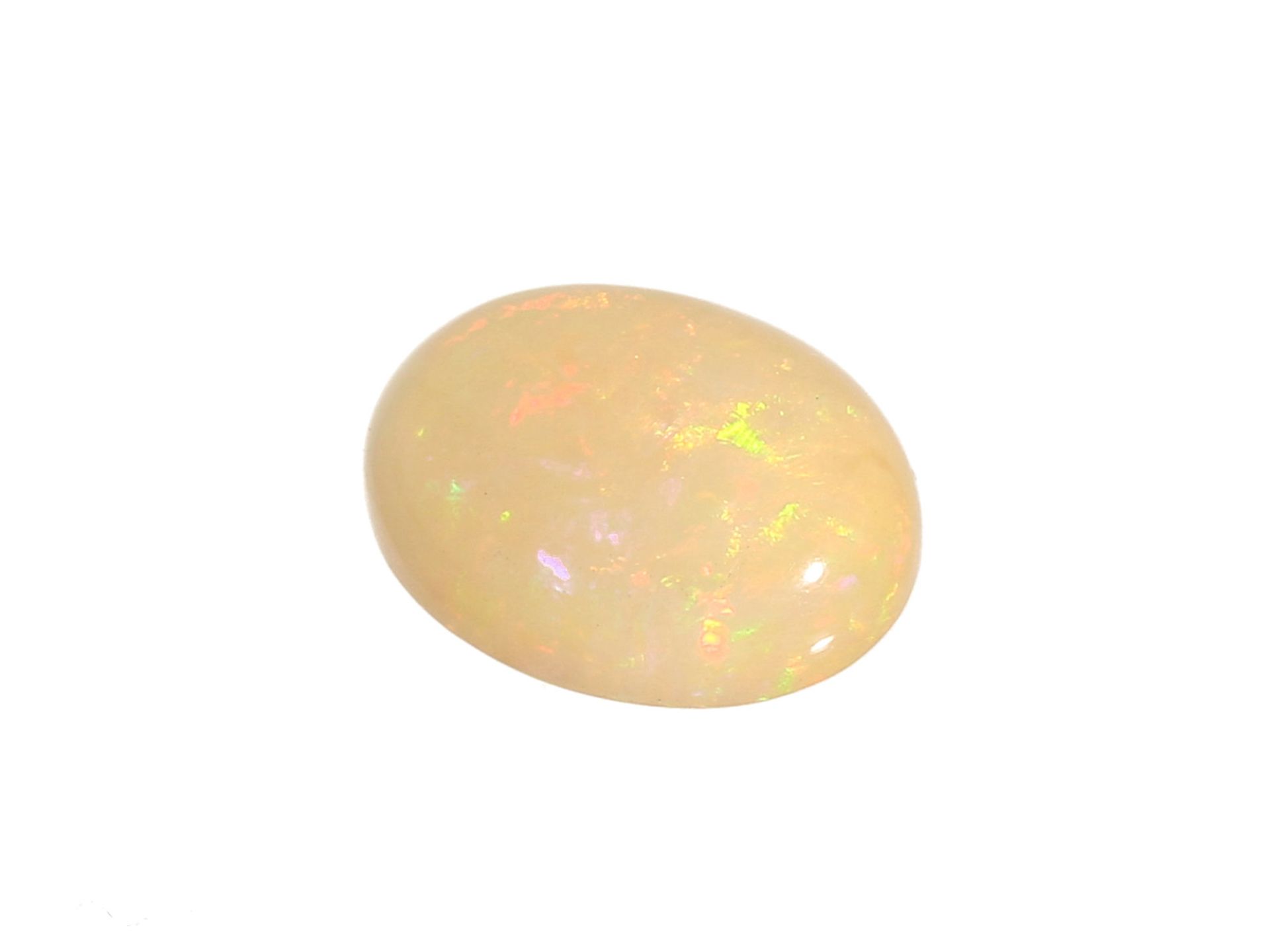Opal: natürlicher Opal von sehr schöner Qualität, 6,83ct, inklusive GutachtenCa. 16,00 × 12,75 × 6,