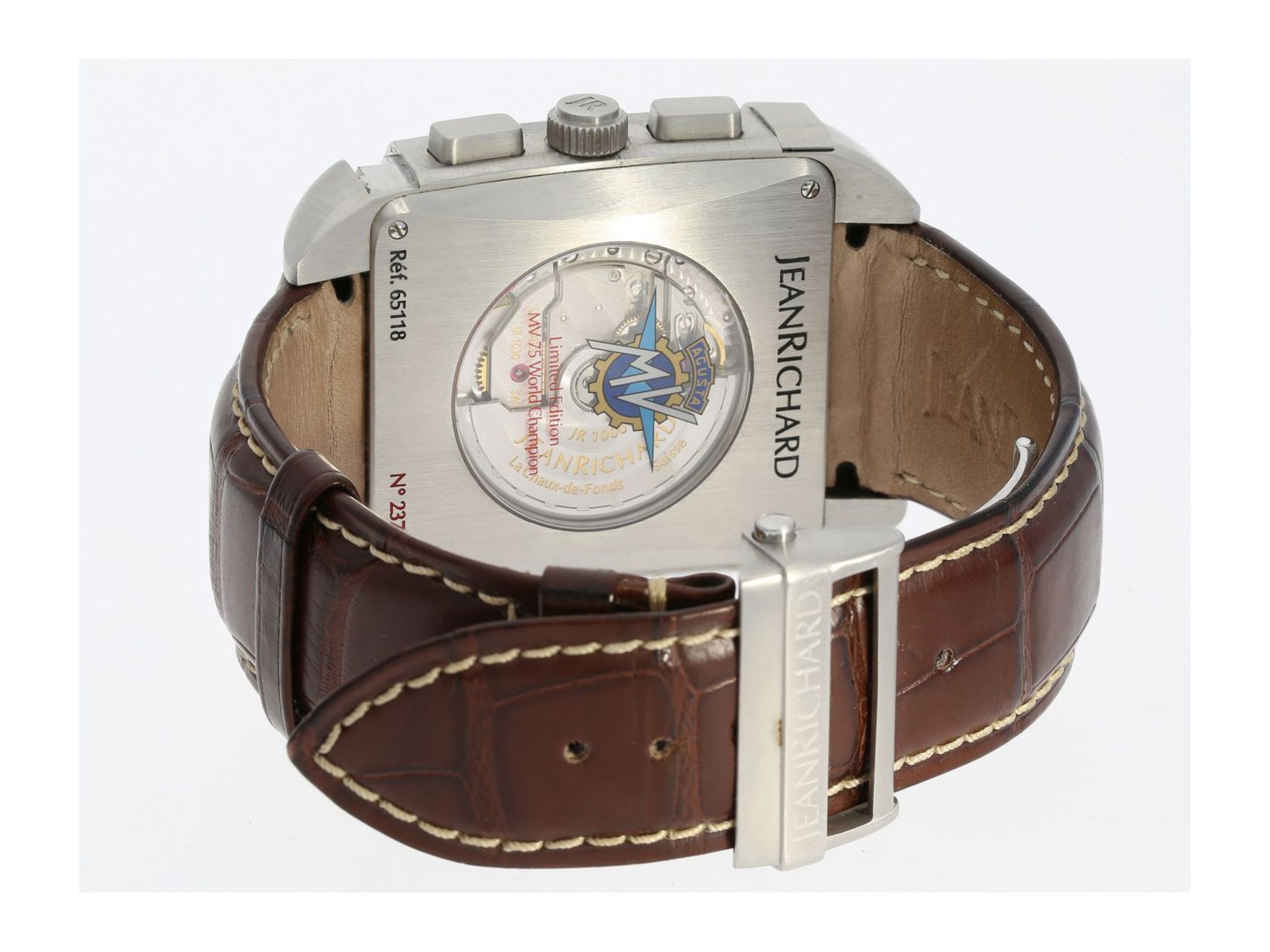 Armbanduhr: hochwertiger Sport-Chronograph, JeanRichard "Paramount Agusta MV75 World Champion", - Bild 2 aus 2