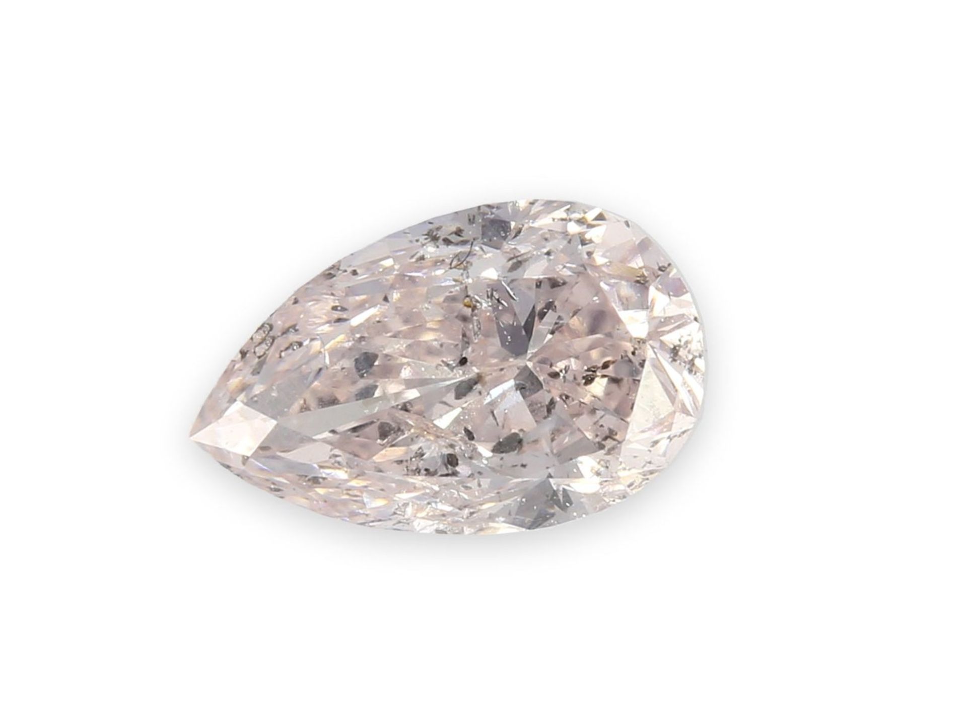 Diamant: äußerst seltener fancy Diamant von 0,37ct, "light pink", GIA-Report5,74 x 3,60 x 2,52mm,