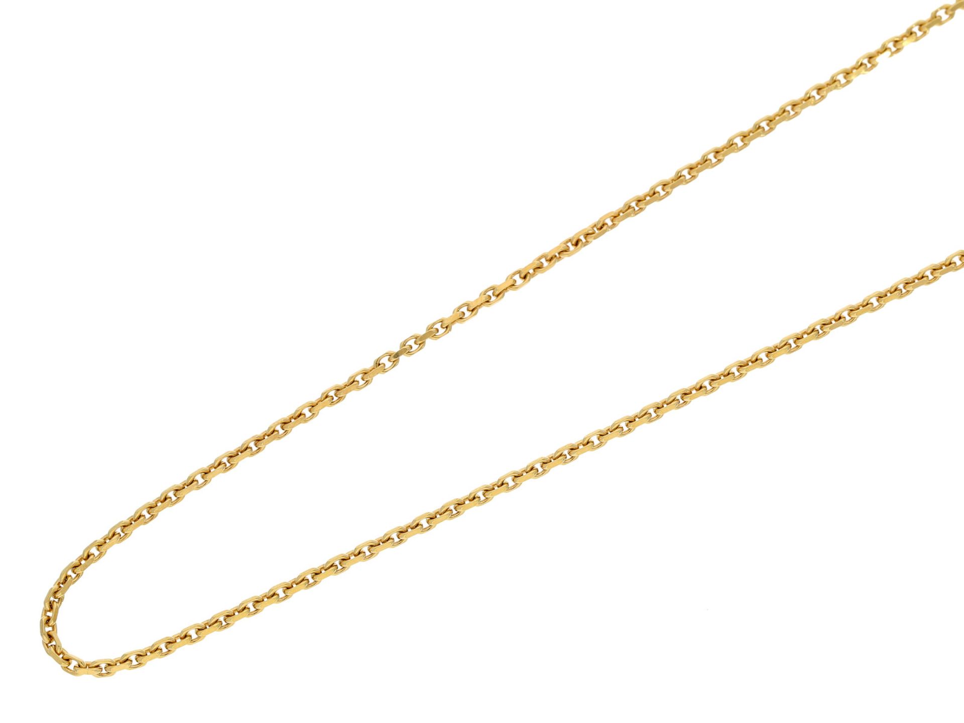 Kette/Collier: ungetragene, feine goldene AnkerketteCa. 70cm lang, ca. 9,2g, 14K Gold, solide