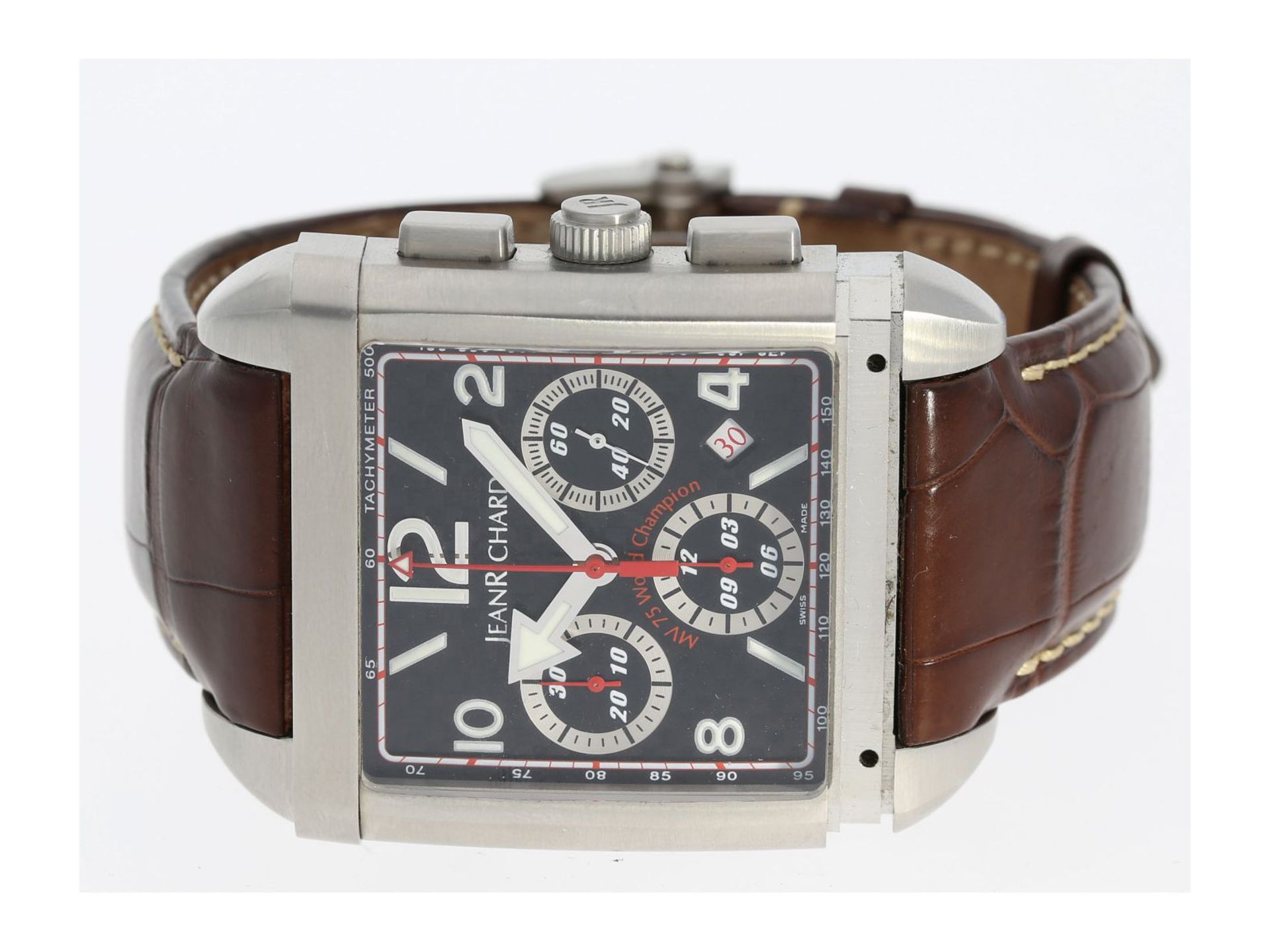 Armbanduhr: hochwertiger Sport-Chronograph, JeanRichard "Paramount Agusta MV75 World Champion",