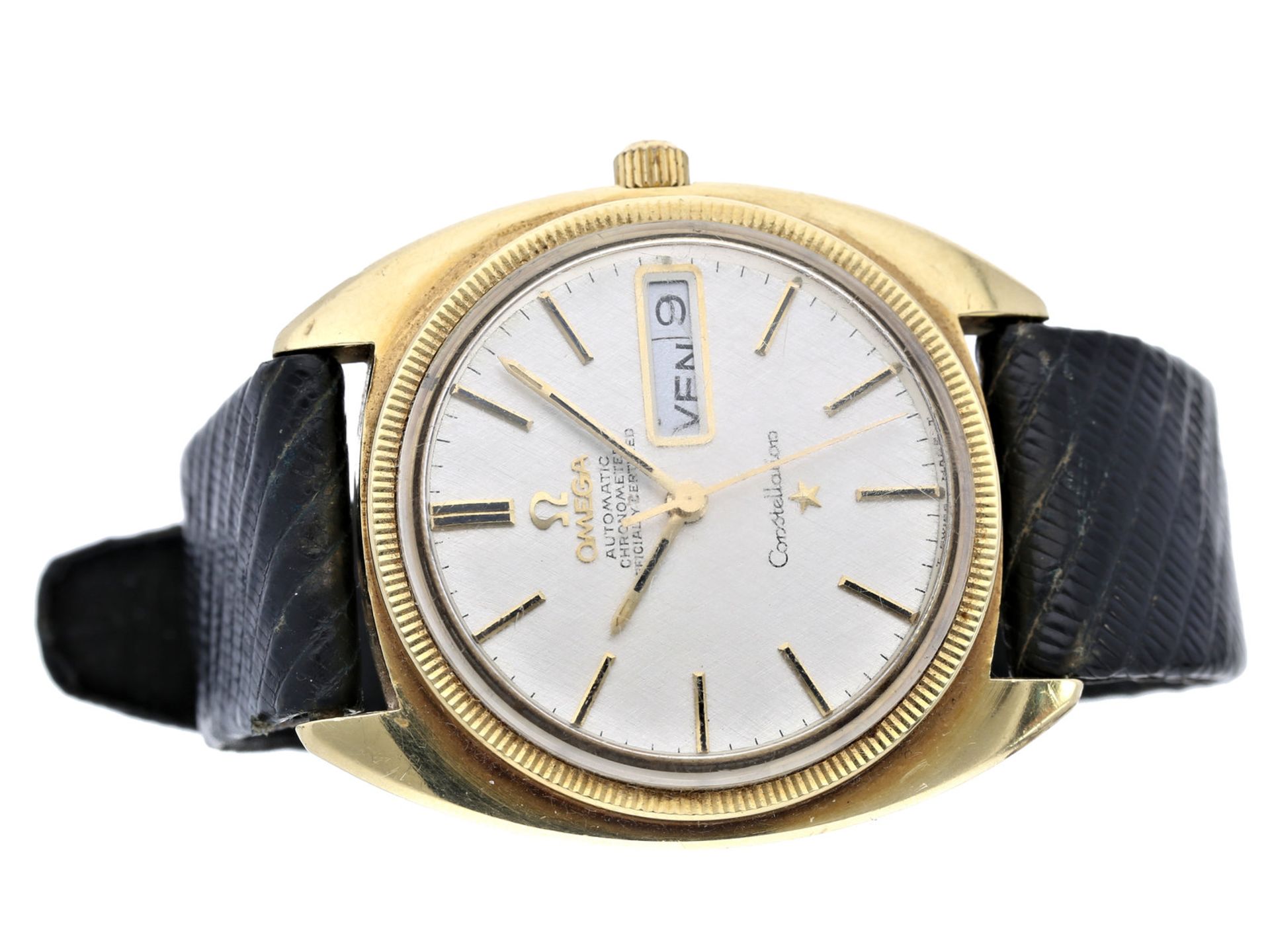 Armbanduhr: Omega Constellation Day-Date Chronometer Ref.168.029 von 1968Ca. Ø35mm, Stahl mit