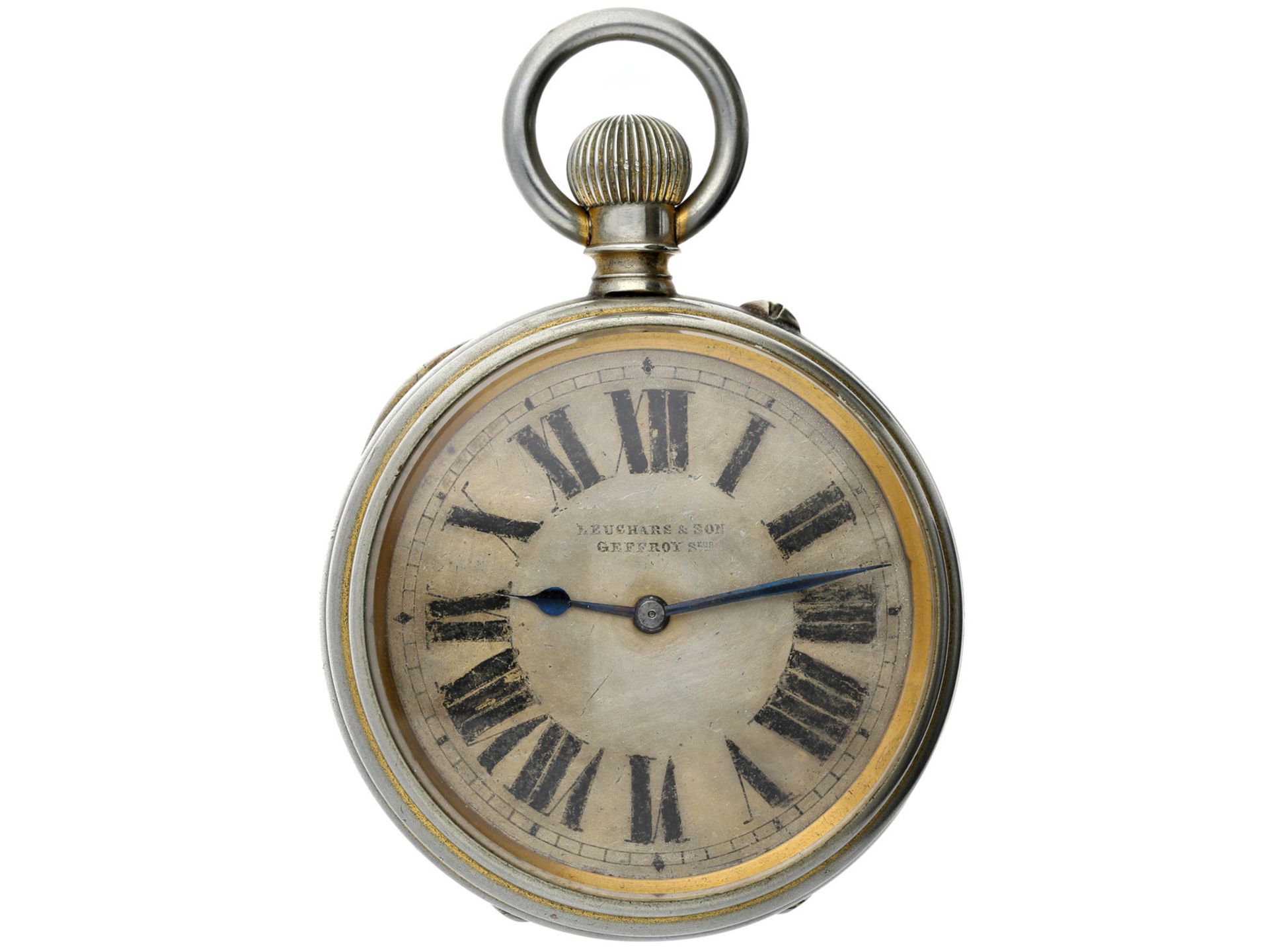 Taschenuhr: interessante und seltene Longines, Ankerchronometer, geliefert an Leuschars & Son, ca.