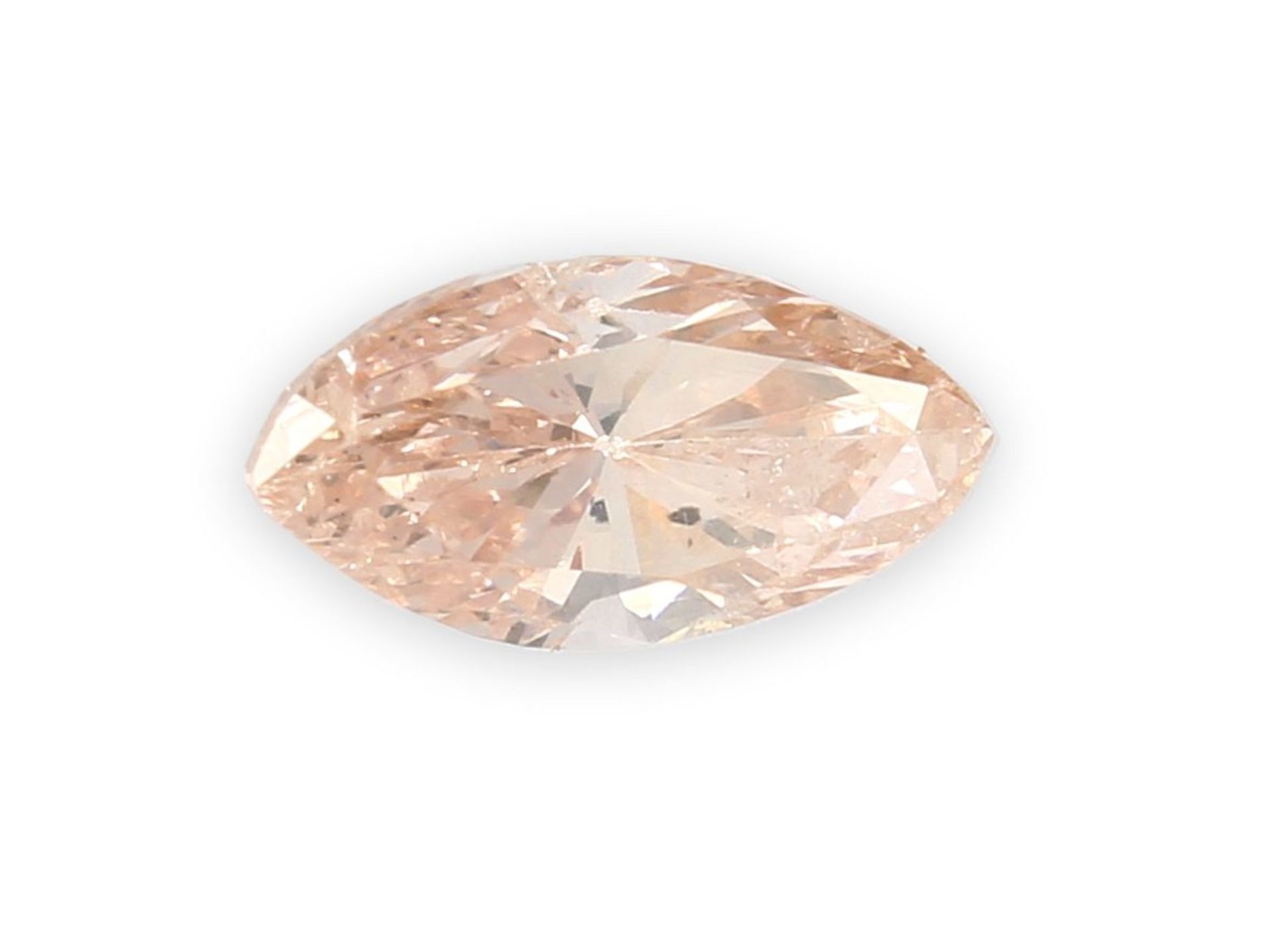 Diamant: loser, natürlicher Marquise-Diamant mit extrem seltener pinker Farbe, 0,32ct, inclusive