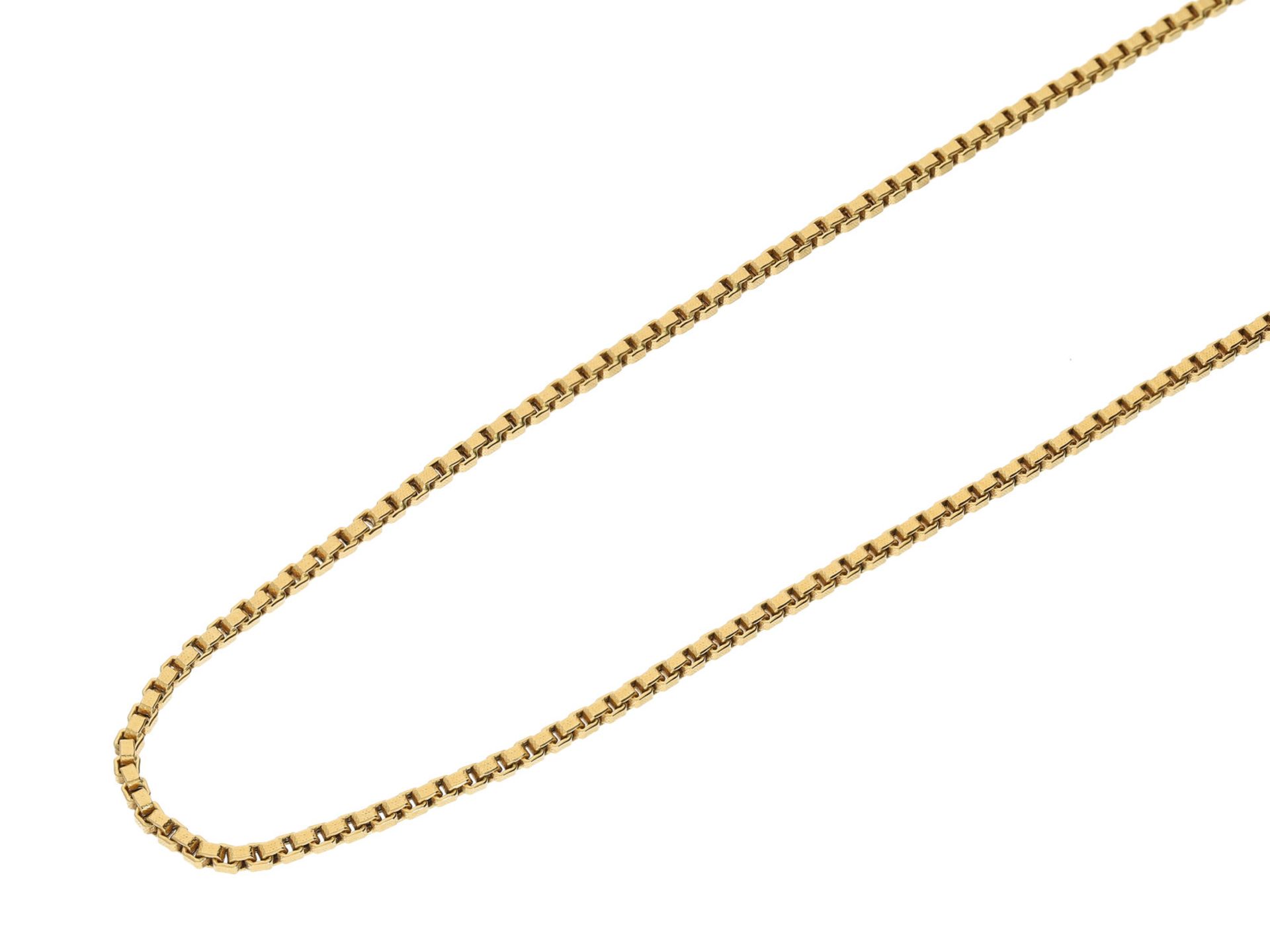 Kette/Collier: lange und hochwertige Collierkette im Venezianer-Muster, 18K GoldCa. 75cm lang, ca.