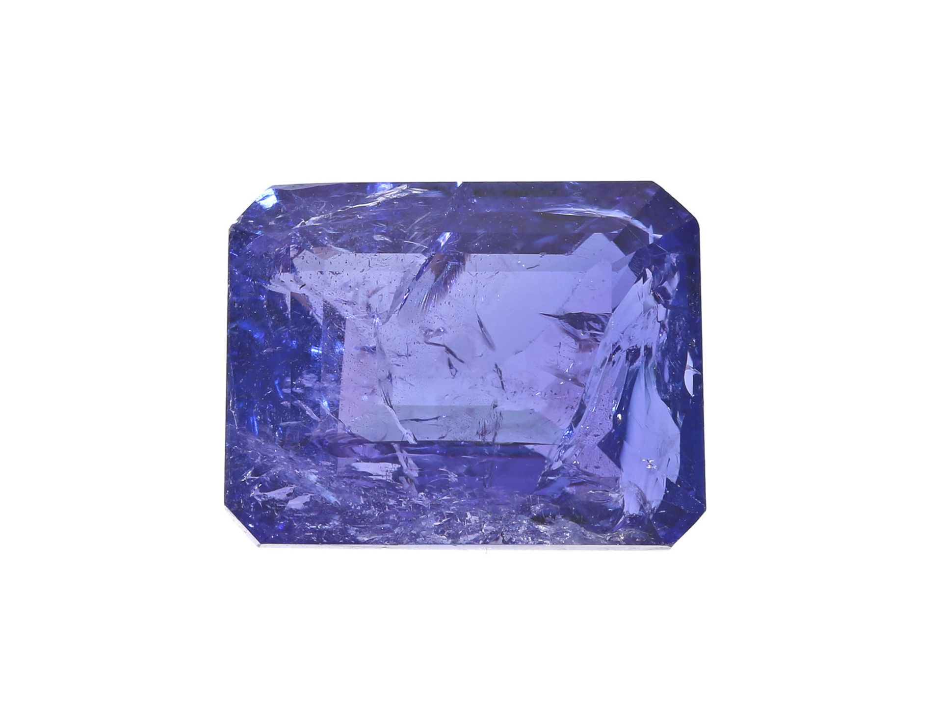 Tansanit: natürlicher, tiefblau/violetter "D-Block-Mine" Tansanit, 22,11ctCa. 17,7 x 13,8 x 9,2mm,