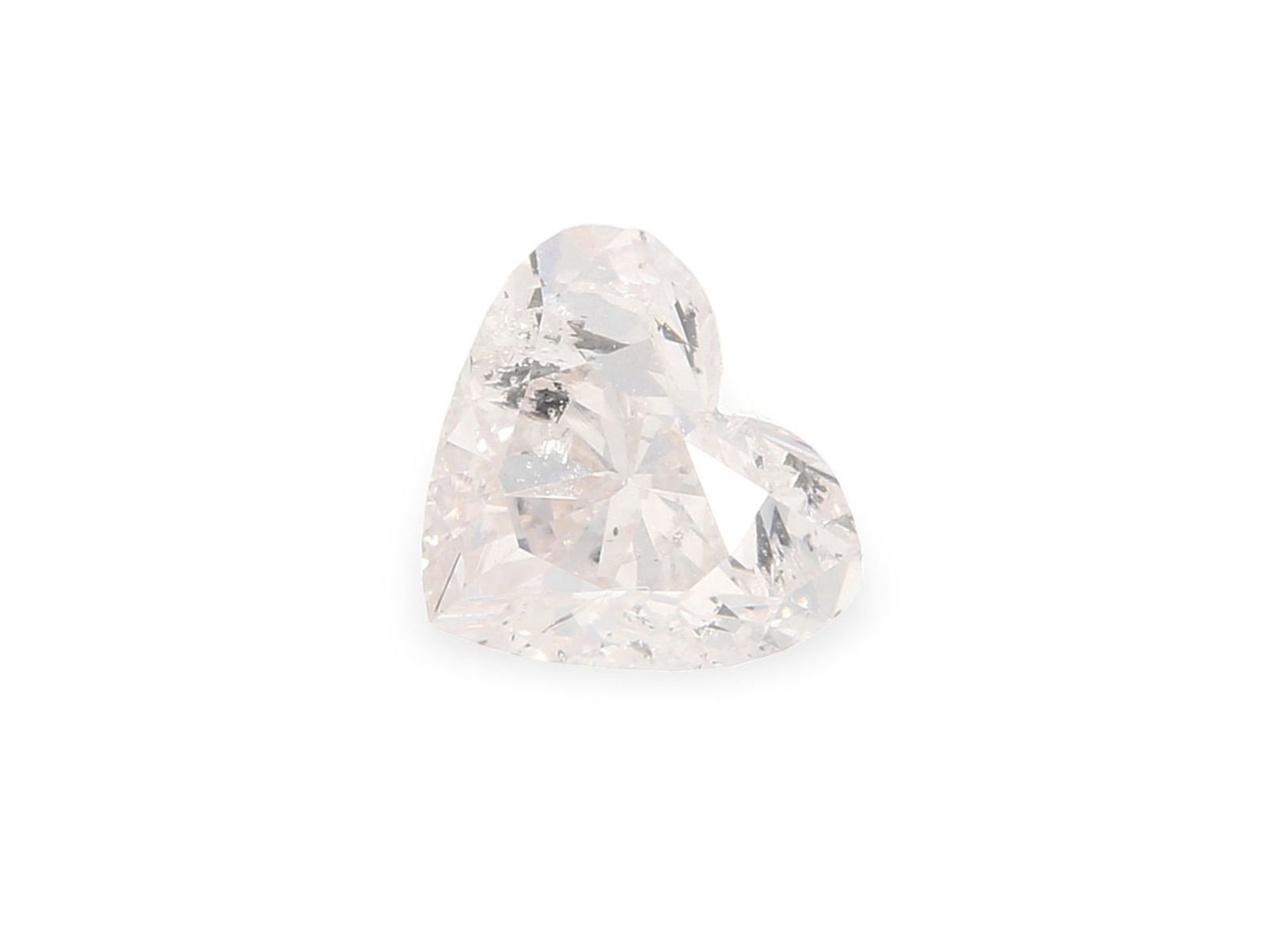 Diamant: rarer fancy pink Diamant im Herzschliff, 0,4ct, inkl. GIA-ReportCa. 4,51 x 5,14 x 2,89mm,