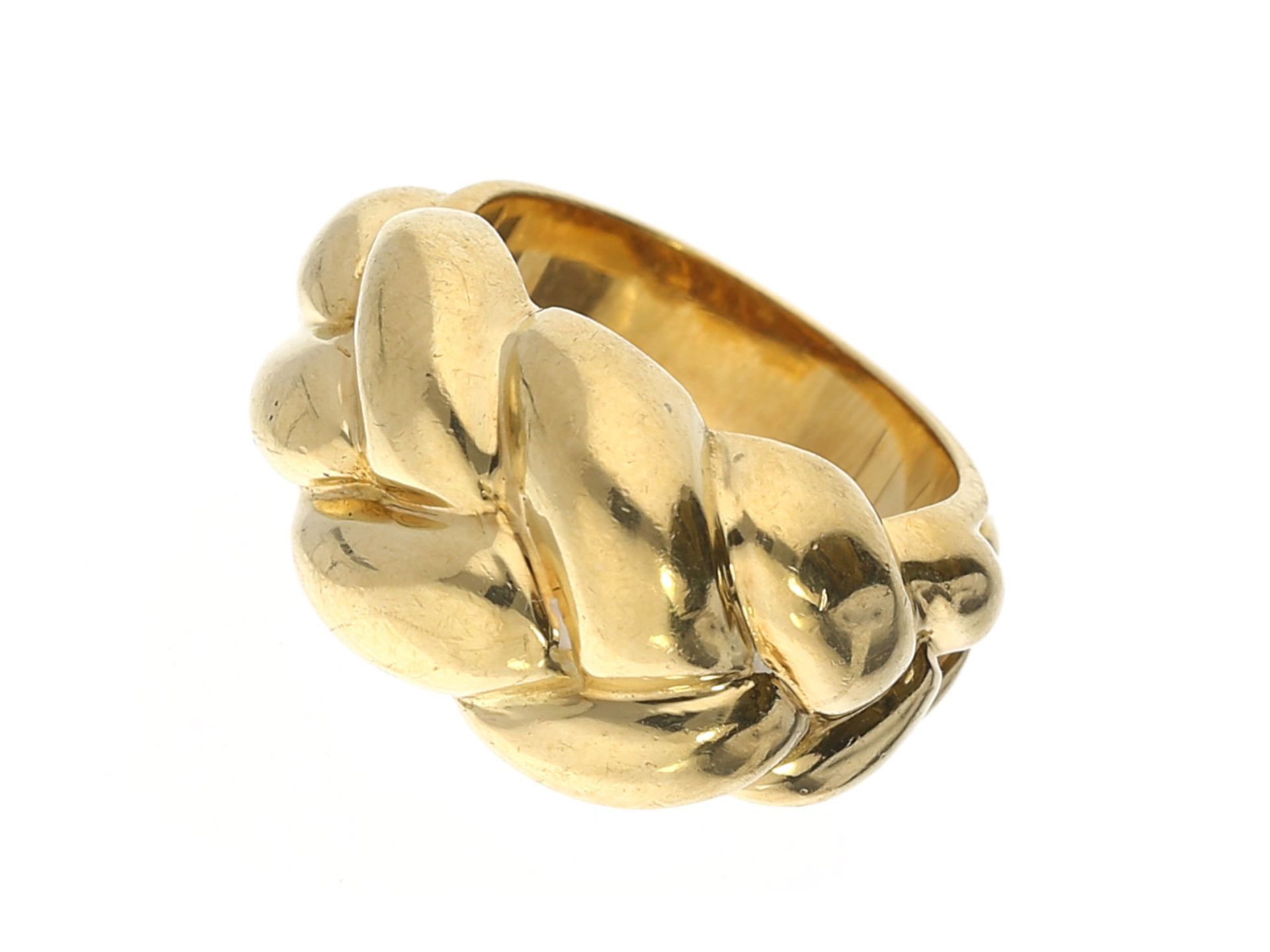 Ring: sehr massiver vintage GoldringCa. Ø15mm, RG47, ca. 10,5g, 18K Gold, massive vintage