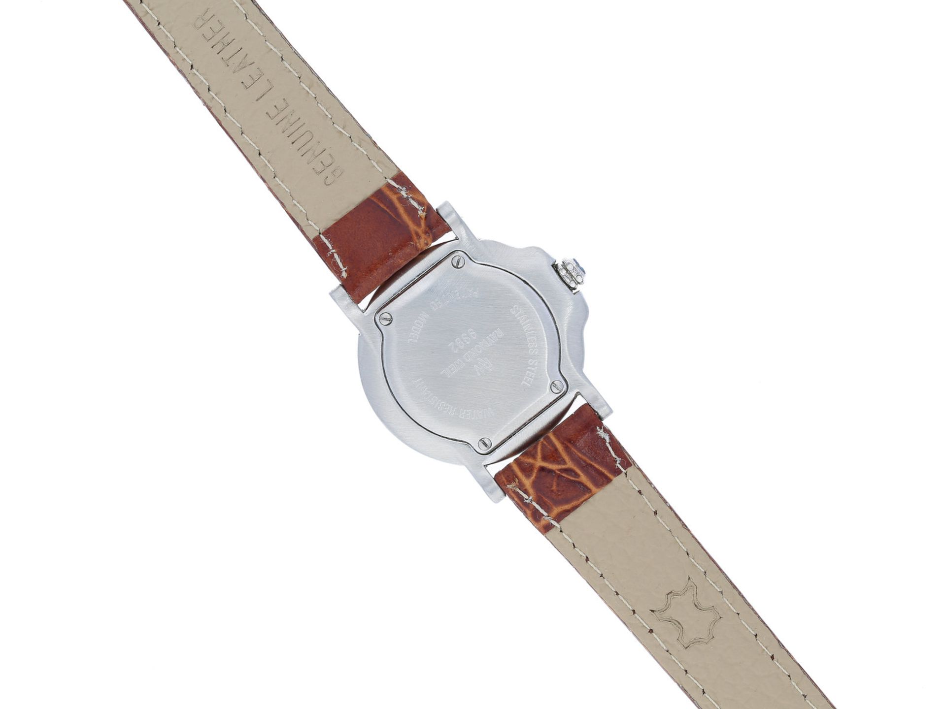 Armbanduhr: vintage Damenuhr Raymond Weil "Parsifal", in Edelstahl, Ref. 9992Ca. Ø28mm, gangbares - Bild 2 aus 2