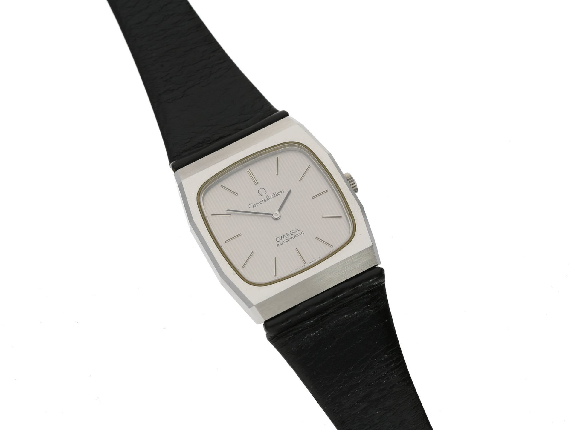 Armbanduhr: seltene vintage Omega Constellation Automatic Herrenuhr in Stahl, 70er JahreCa. 32 ×