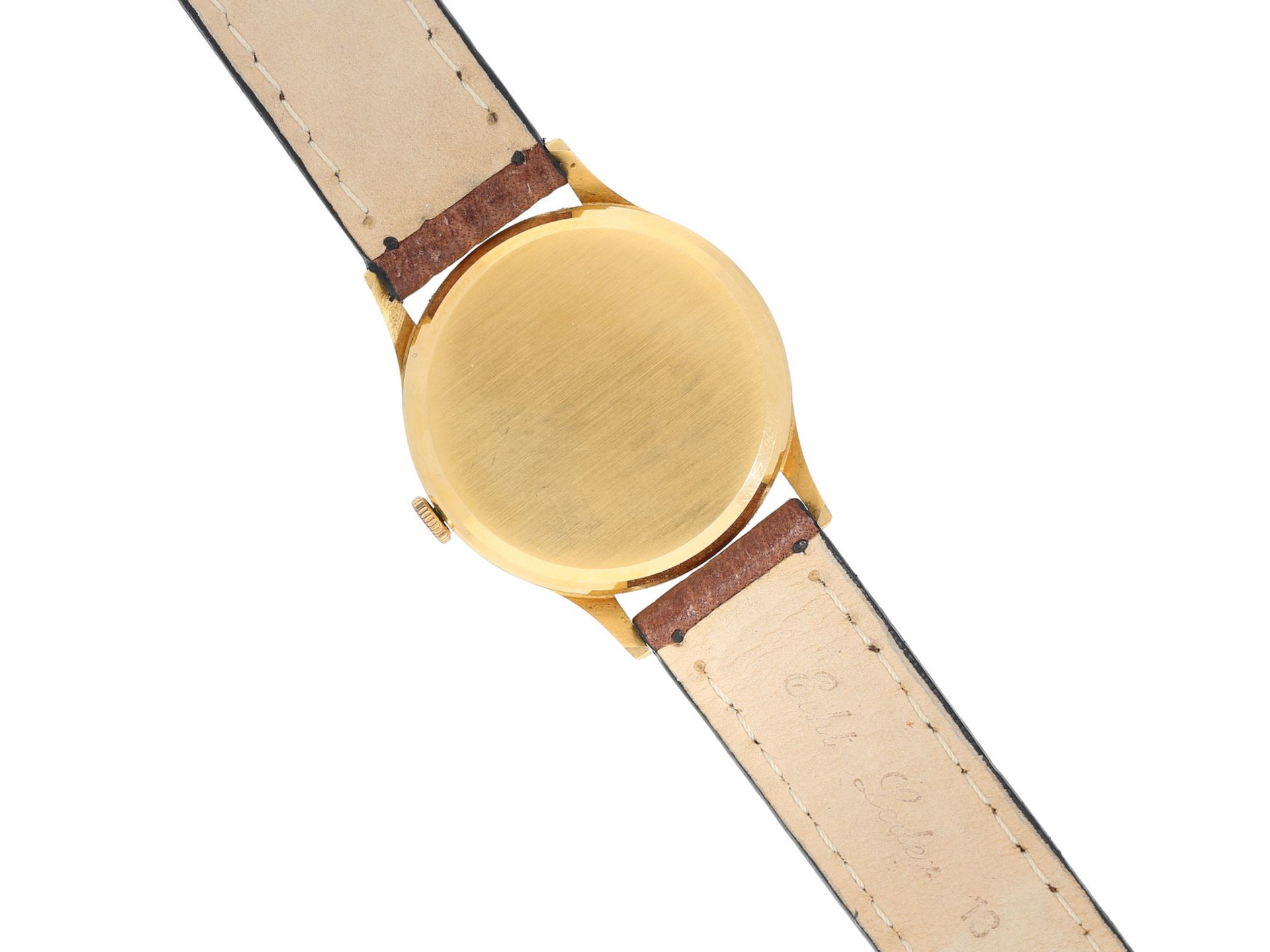 Armbanduhr: seltene vintage Herrenuhr, Longines, 18K Gold, vermutlich 50er JahreCa. Ø34mm, 18K Gold, - Bild 2 aus 2