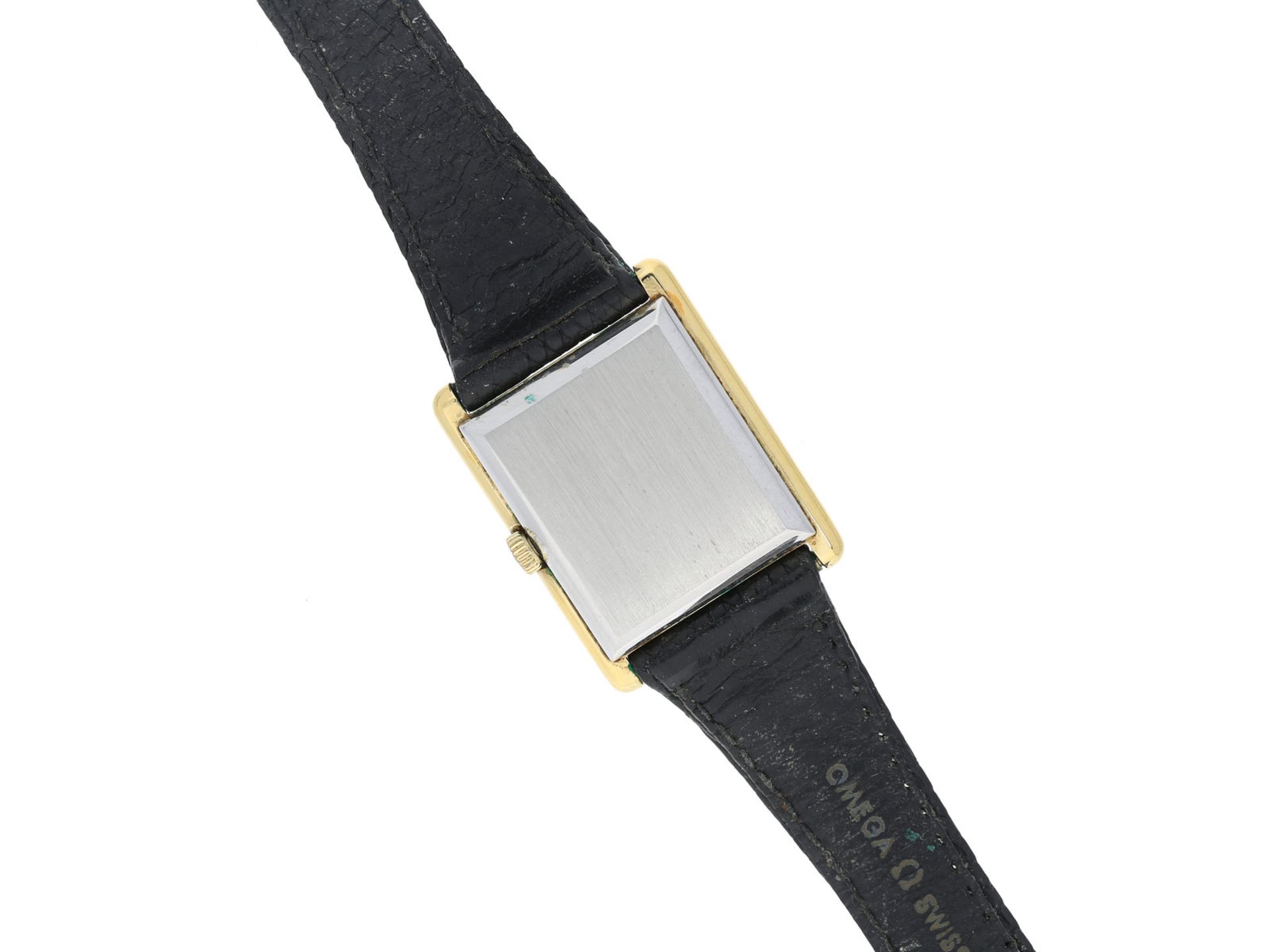 Armbanduhr: schön erhaltene, mechanische Omega De VilleCa. 24 × 32mm, vergoldet, Druckboden in - Image 2 of 2