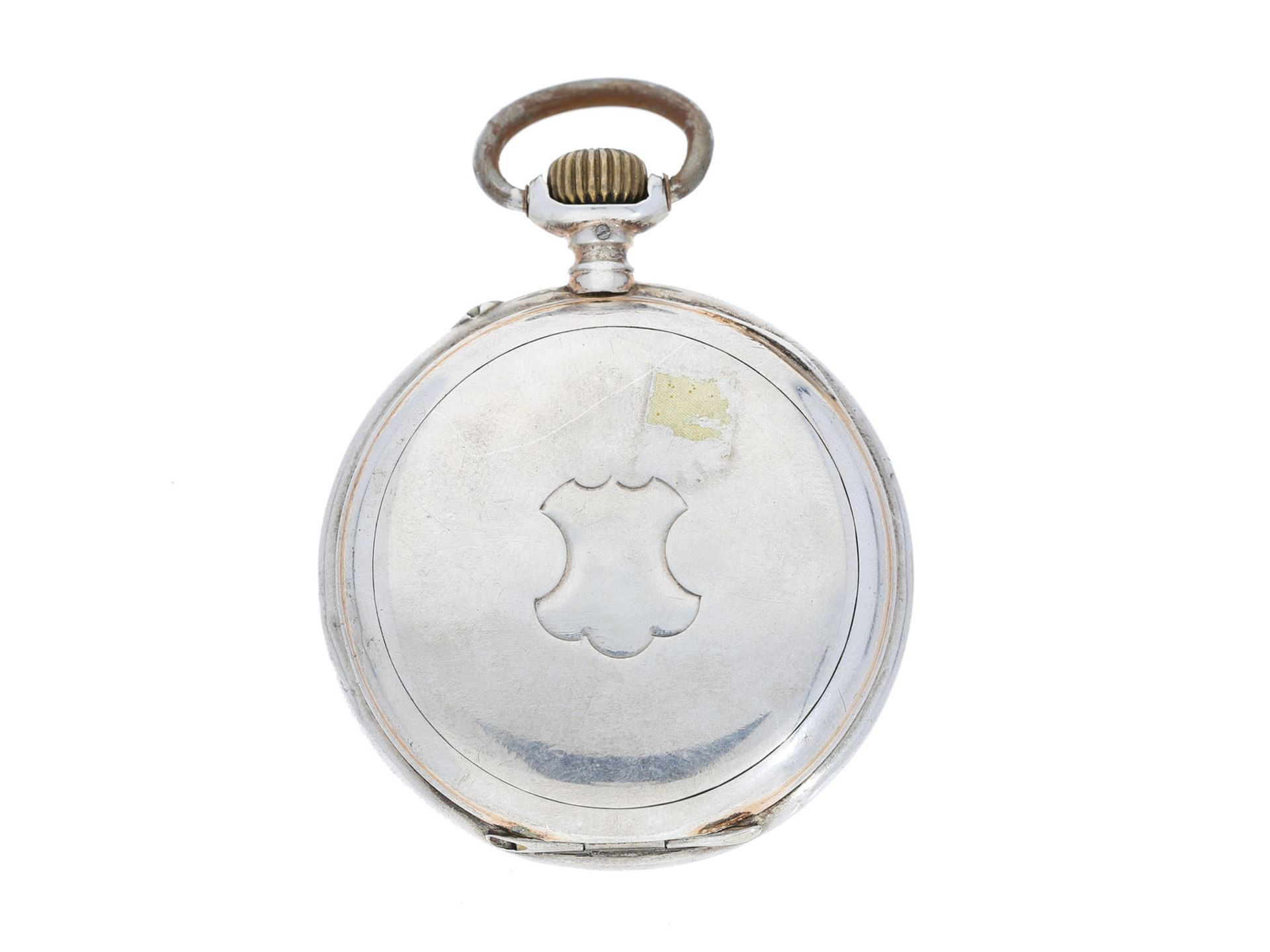 Taschenuhr: frühe silberne Taschenuhr Lepine der Marke IWC, No. 60462, aus dem Jahr 1890, mit - Image 2 of 4