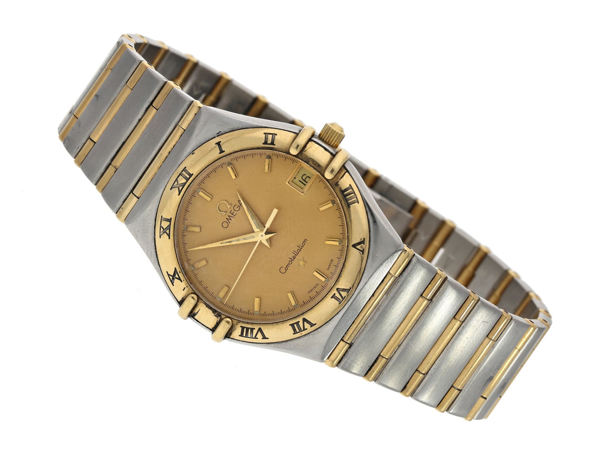 Armbanduhr: vintage Herren-Armbanduhr Omega Constellation Stahl/18K GoldCa. Ø34mm, Edelstahl/18K