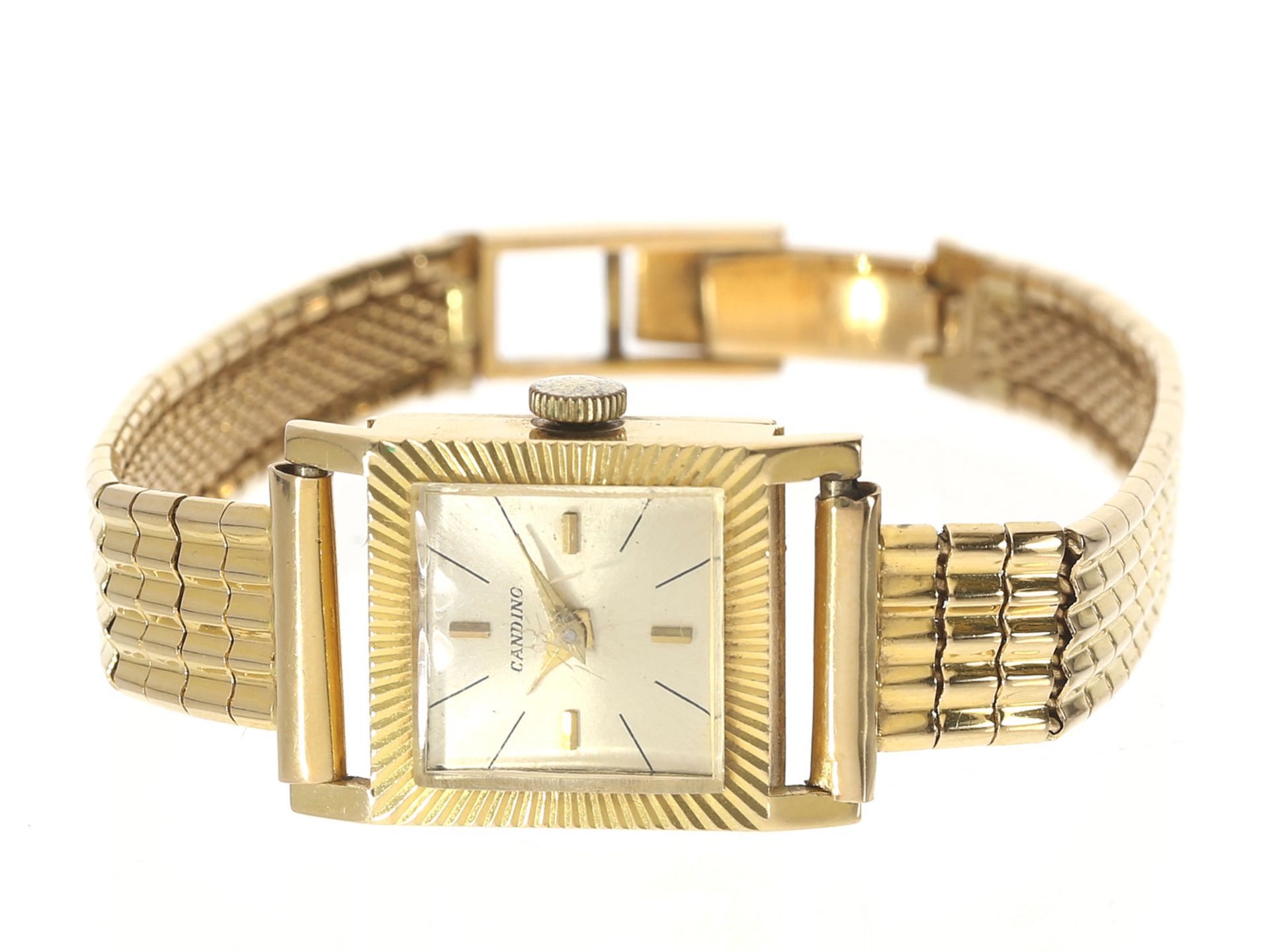 Armbanduhr: vintage Damenuhr der Marke Candido, Ref.5072 mit Originalpapieren von 1963Ca. 16 × 24mm, - Bild 2 aus 2
