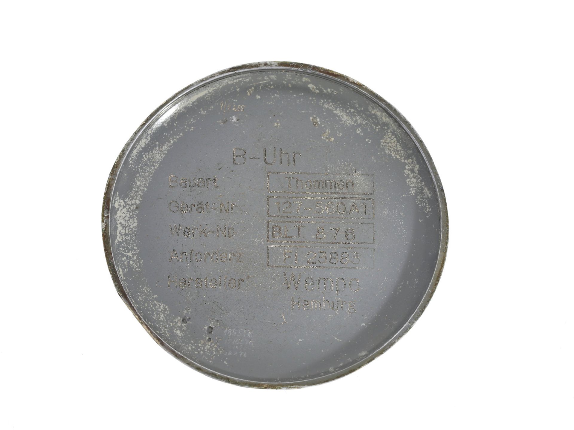 Armbanduhr: sehr seltene Wempe Fliegeruhr aus dem 2. Weltkrieg, FL23883 "Thommen"Ca. Ø55mm, - Image 4 of 4