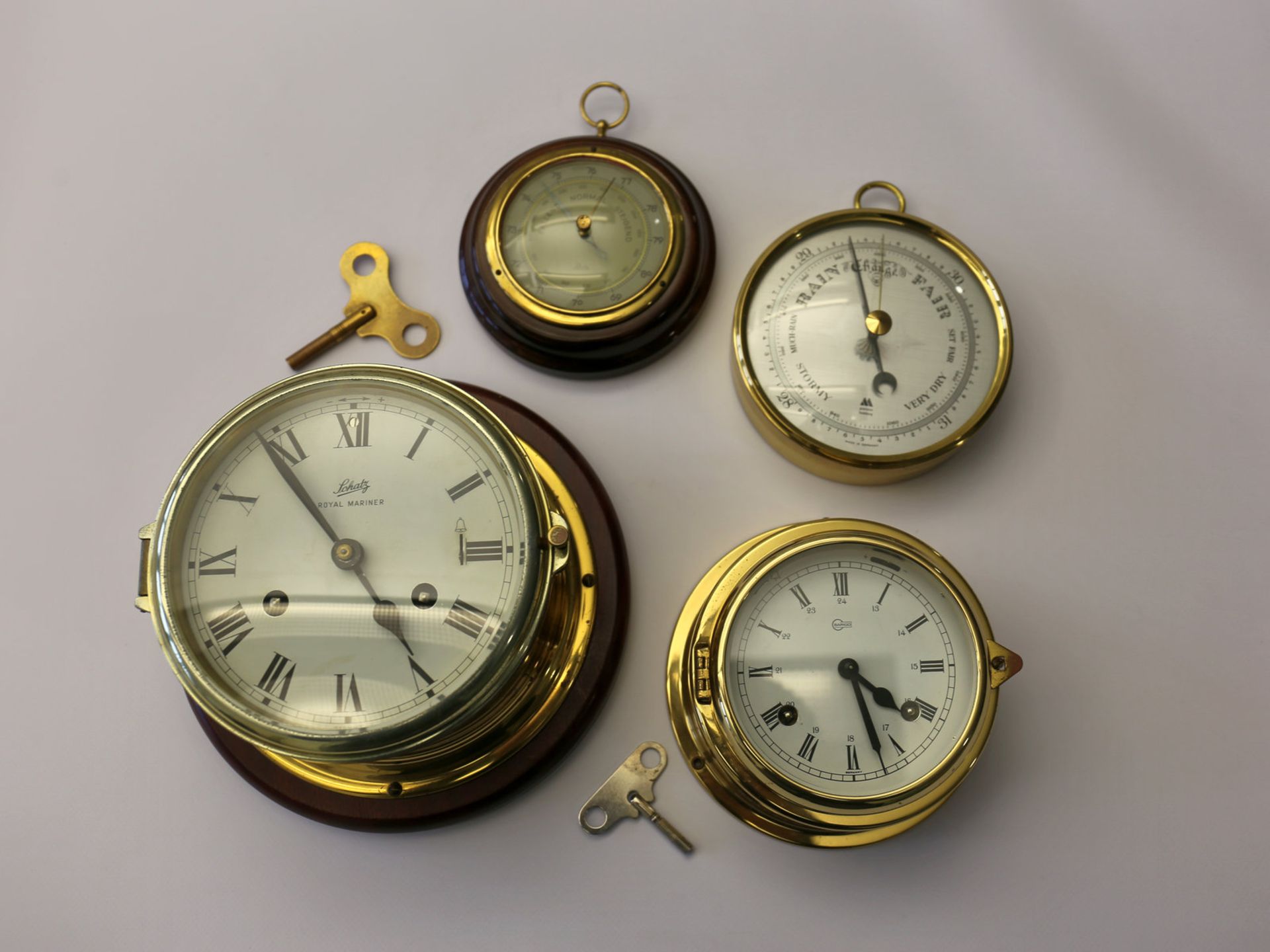 Marinechronometer/Schiffsuhr/Barometer: Konvolut nautischer Instrumente aus dem Nachlass eines