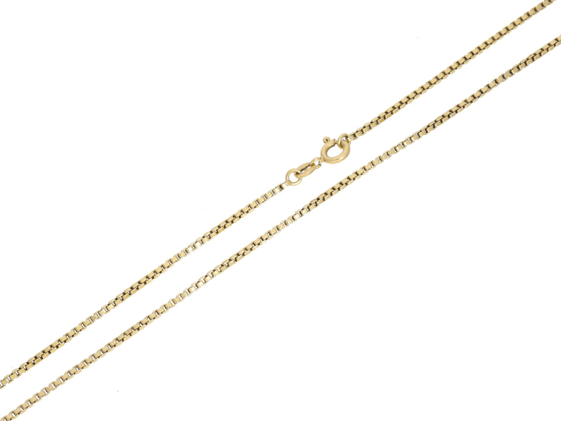 Kette/Collier: lange und gut erhaltene vintage Collierkette aus 18K GoldCa. 74cm lang, ca. 11,7g,