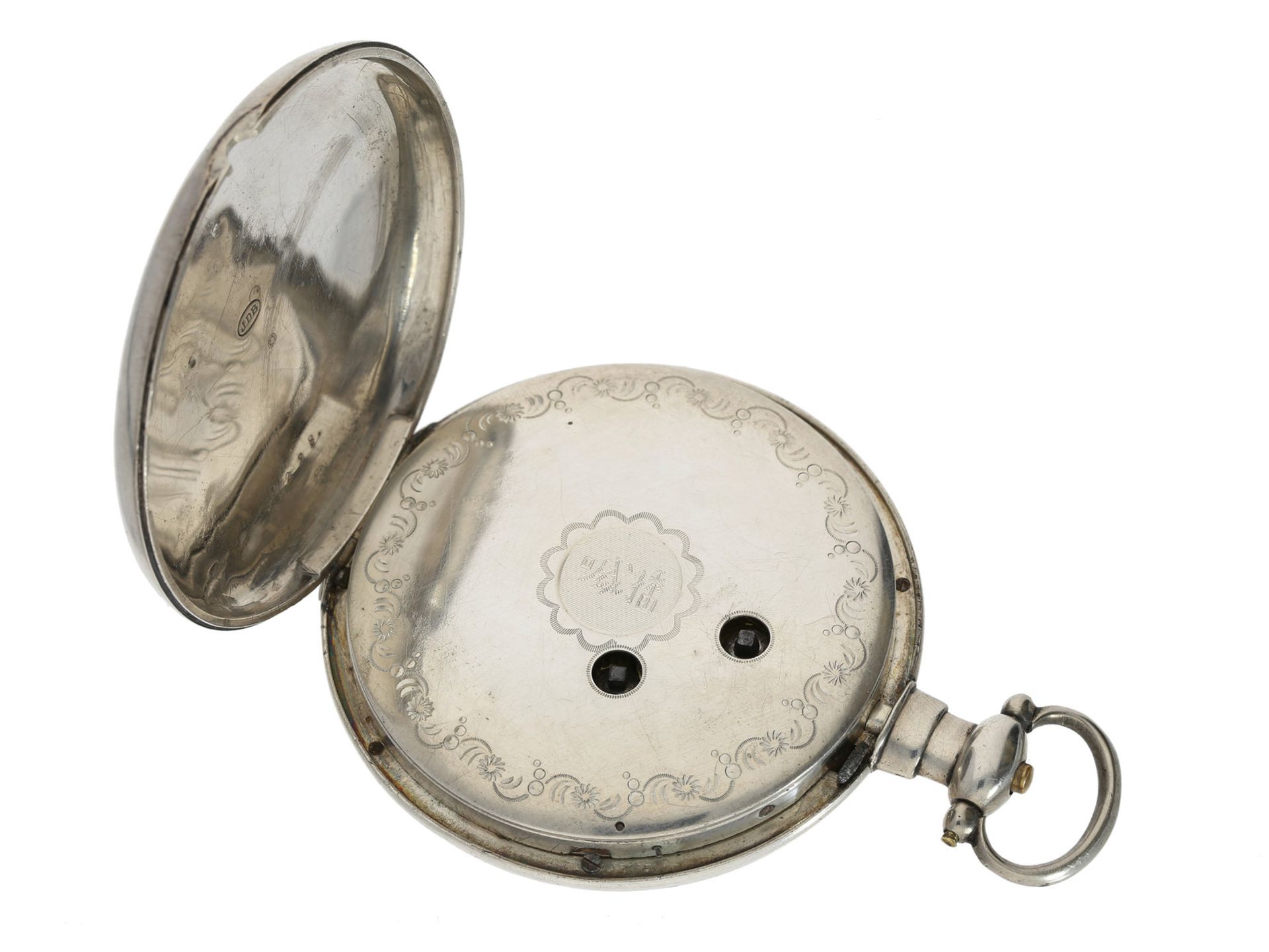 Taschenuhr: seltene Taschenuhr für den chinesischen Markt, vermutlich Originalschlüssel und - Image 2 of 3
