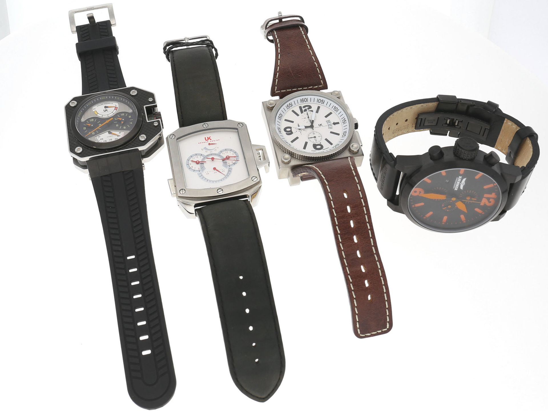 Armbanduhr: Konvolut von 4 ungetragenen, technisch komplizierten Designer-Uhren, dabei 2