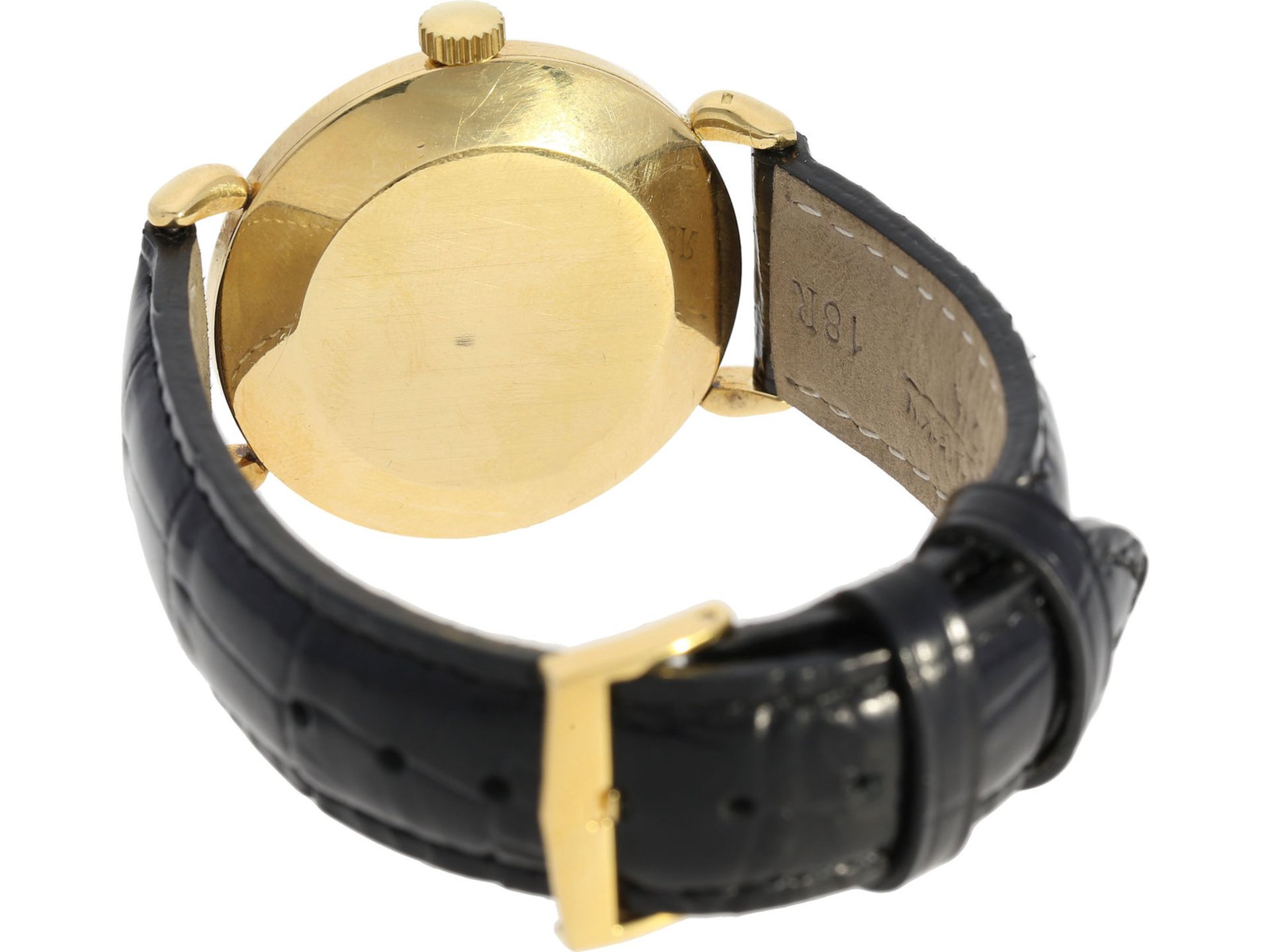 Armbanduhr: außergewöhnliche und ganz frühe, große 18K Gold Herrenarmbanduhr Patek Philippe - Bild 4 aus 4