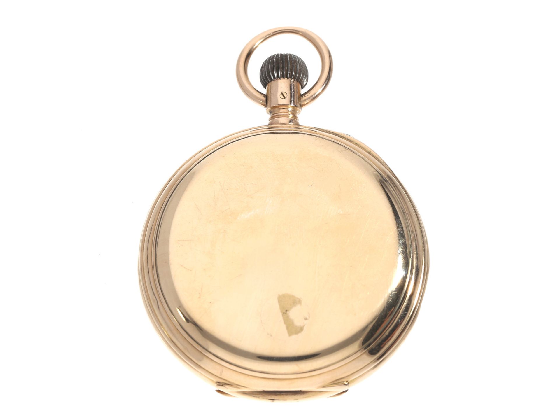 Taschenuhr: rotgoldene Taschenuhr, signiert A. Lange & Söhne, Glashütte No.55260, ca.1899Ca. - Bild 3 aus 3