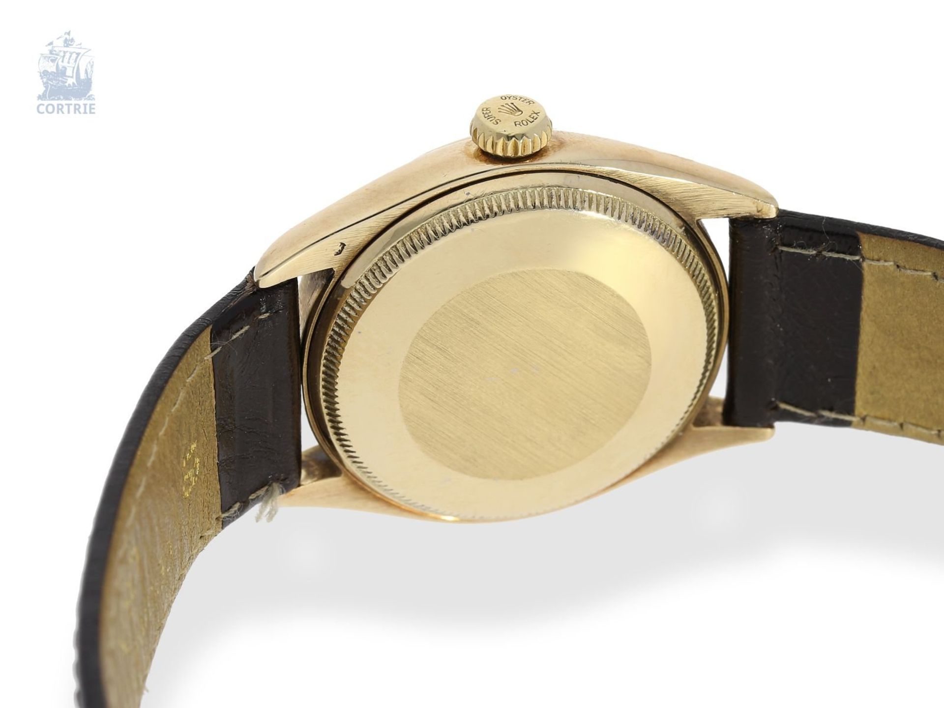 Armbanduhr: Rolex Bubble Back Chronometer in 14K Gold, Ref.6085 "Big Bubble Back" , 50er JahreCa. - Bild 2 aus 4