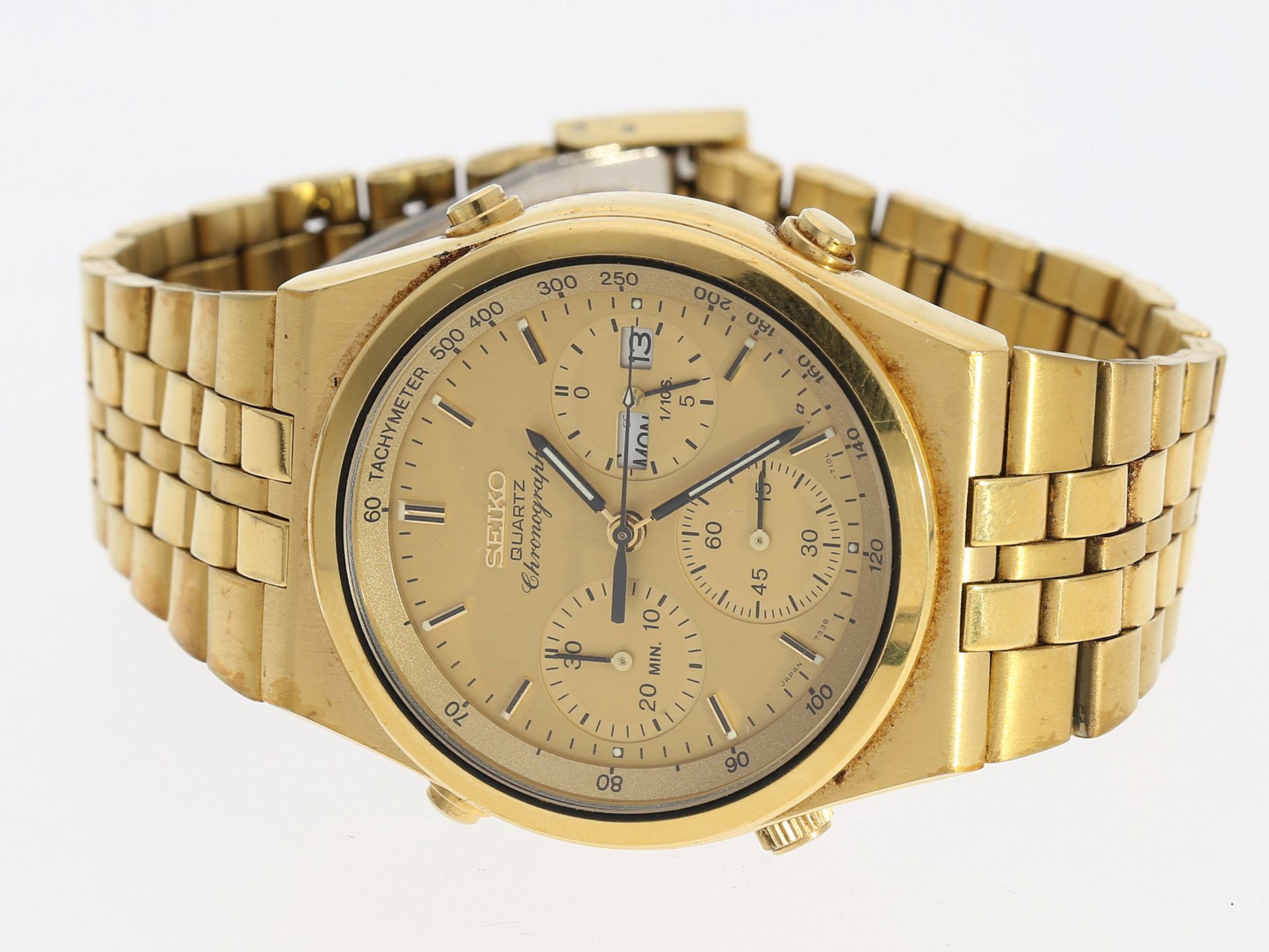Konvolut Armbanduhren: 4 vintage Armbanduhren, unterschiedliche Materialien, darunter Marken wie - Bild 2 aus 5