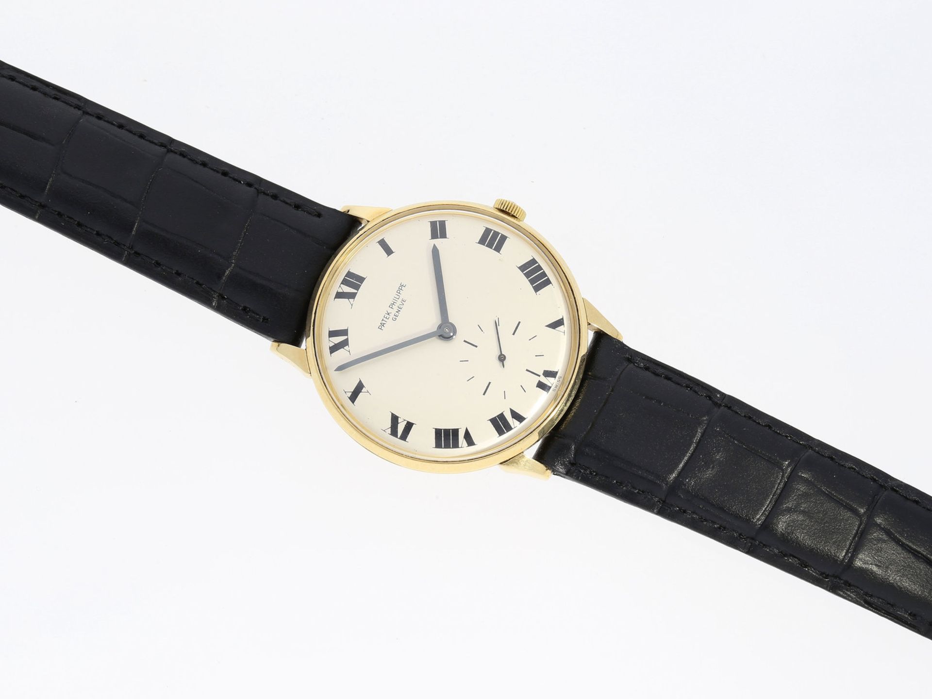 Armbanduhr: sehr schöne, klassische 18K Gold Patek Philippe Calatrava Amagnetic, Referenz 3420, - Bild 5 aus 5